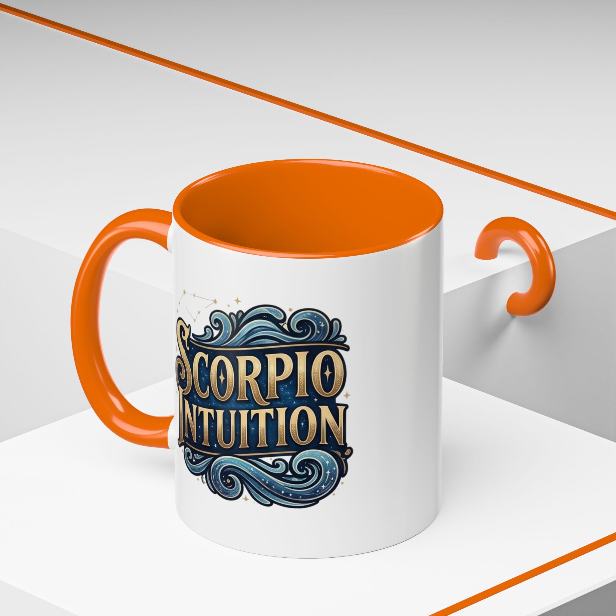 Scorpio Intuition Accent Coffee Mug — Zodiac Astrology Gift