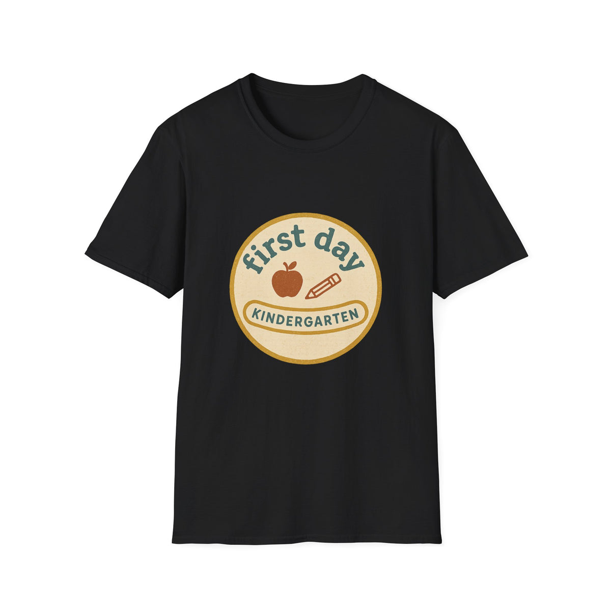 First Day Kindergarten Badge T-Shirt — Cute Back-to-School Tee for Teachers & Parents - Trending Now - August 2026
