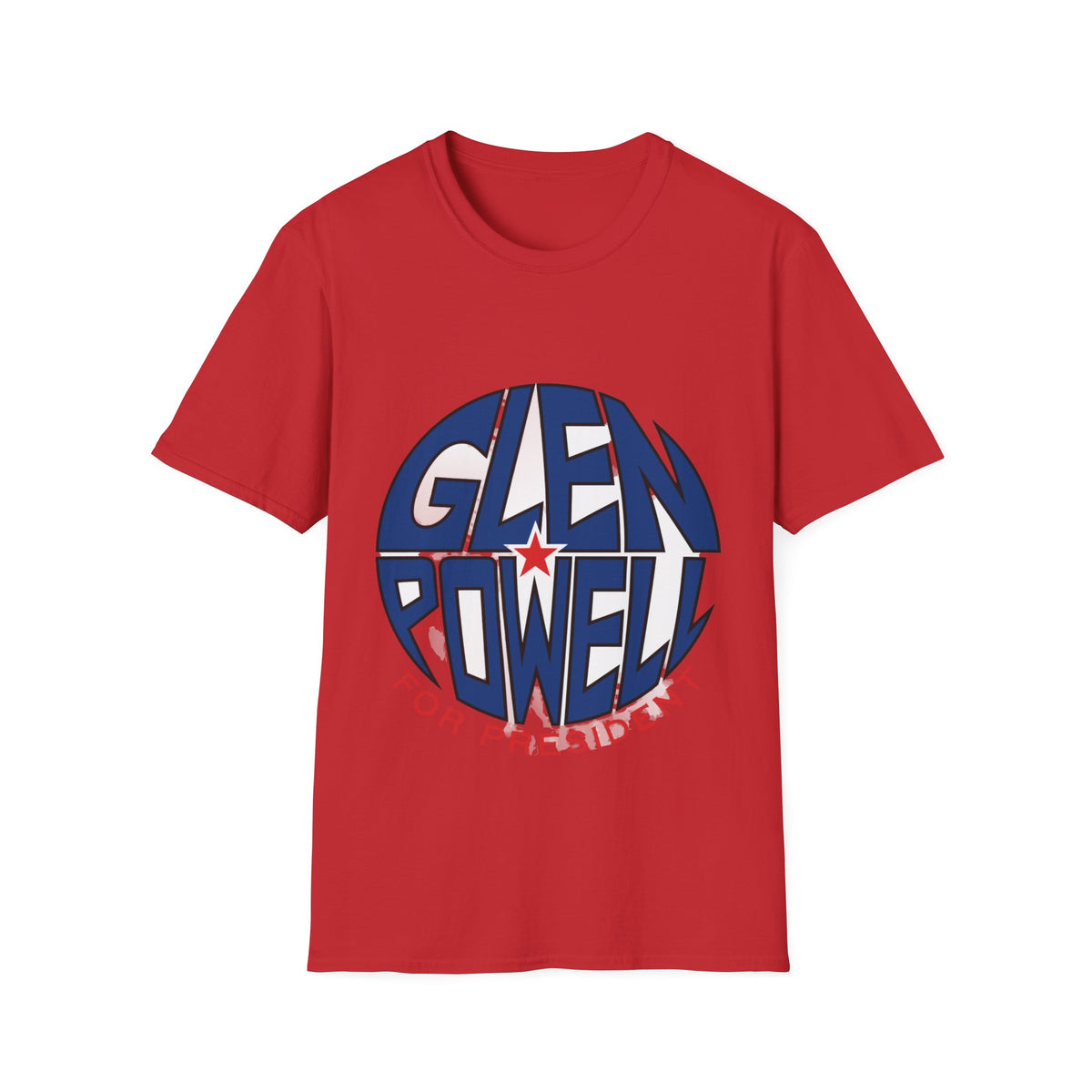 "Glen Powell For President" Parody Tee | Retro Campaign Circular Graphic T-Shirt - Trending Now - September 2026