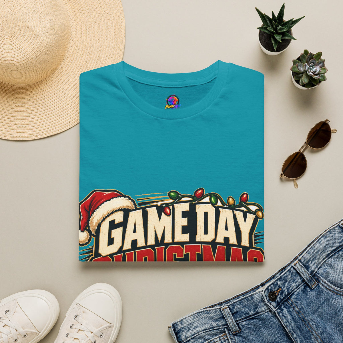 Game Day Christmas T-Shirt — Football Holiday Mode Tee