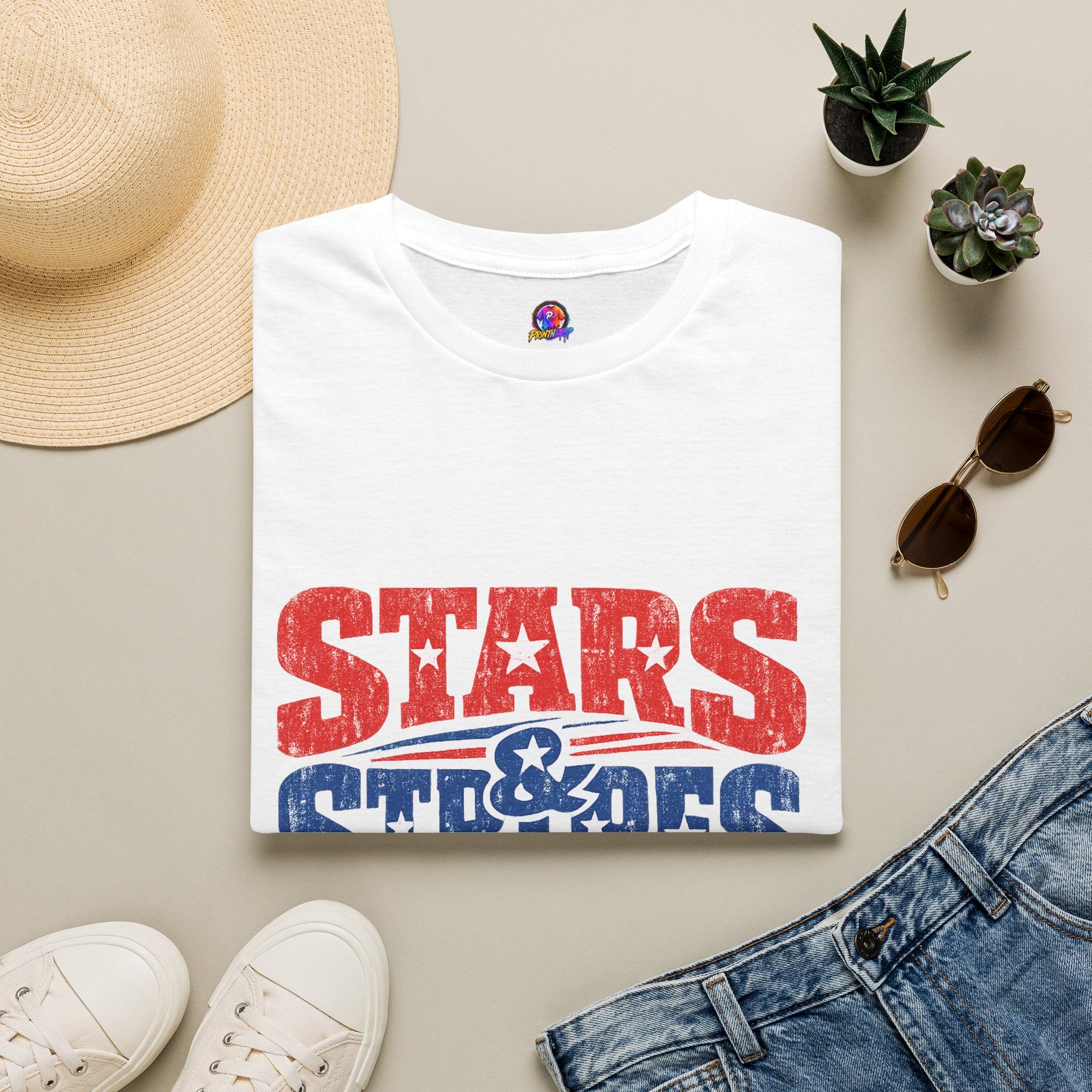 USA Stars & Stripes Forever T-Shirt — Patriotic Red White Blue Graphic Tee