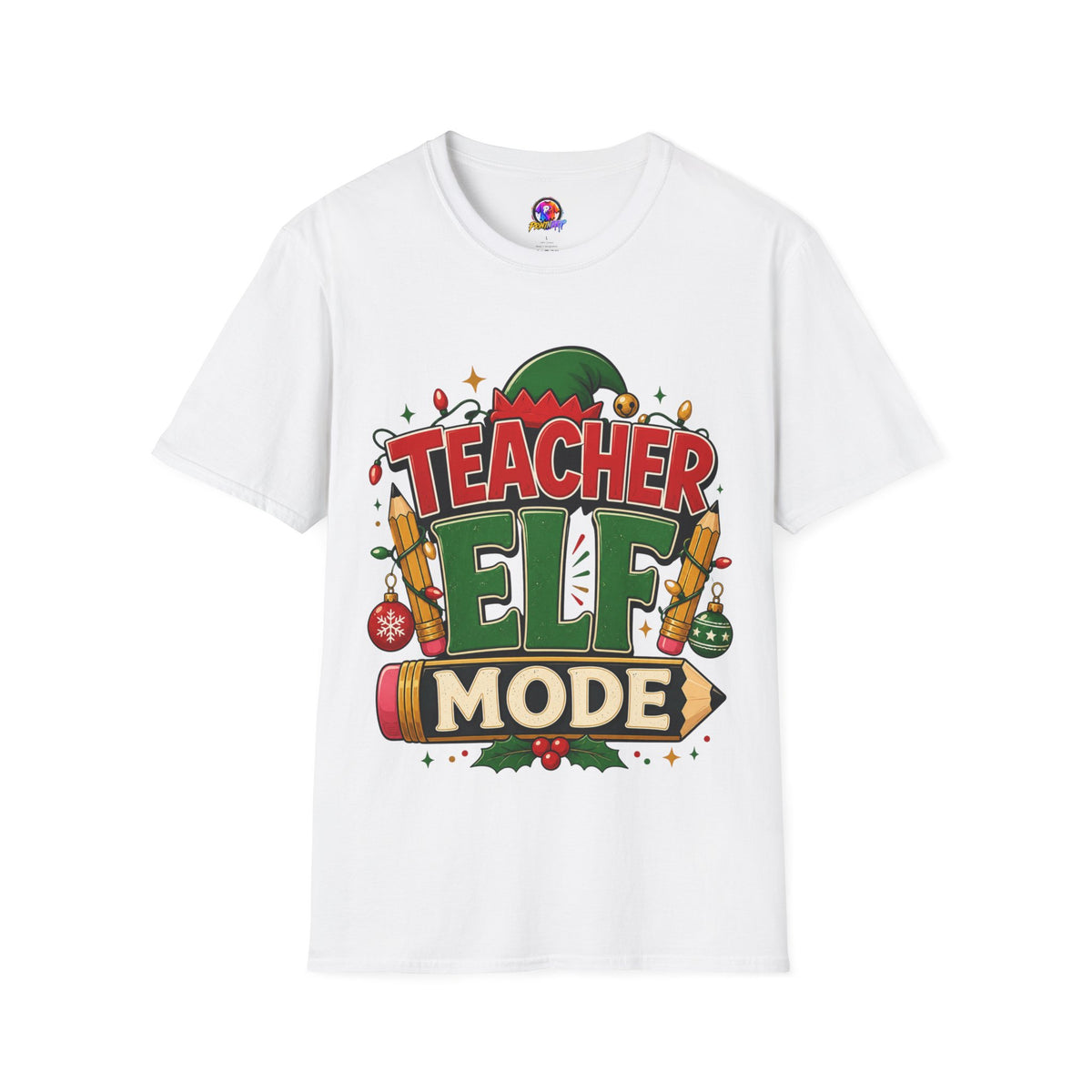 Teacher Elf Mode T-Shirt — Funny Christmas Teacher Holiday Tee