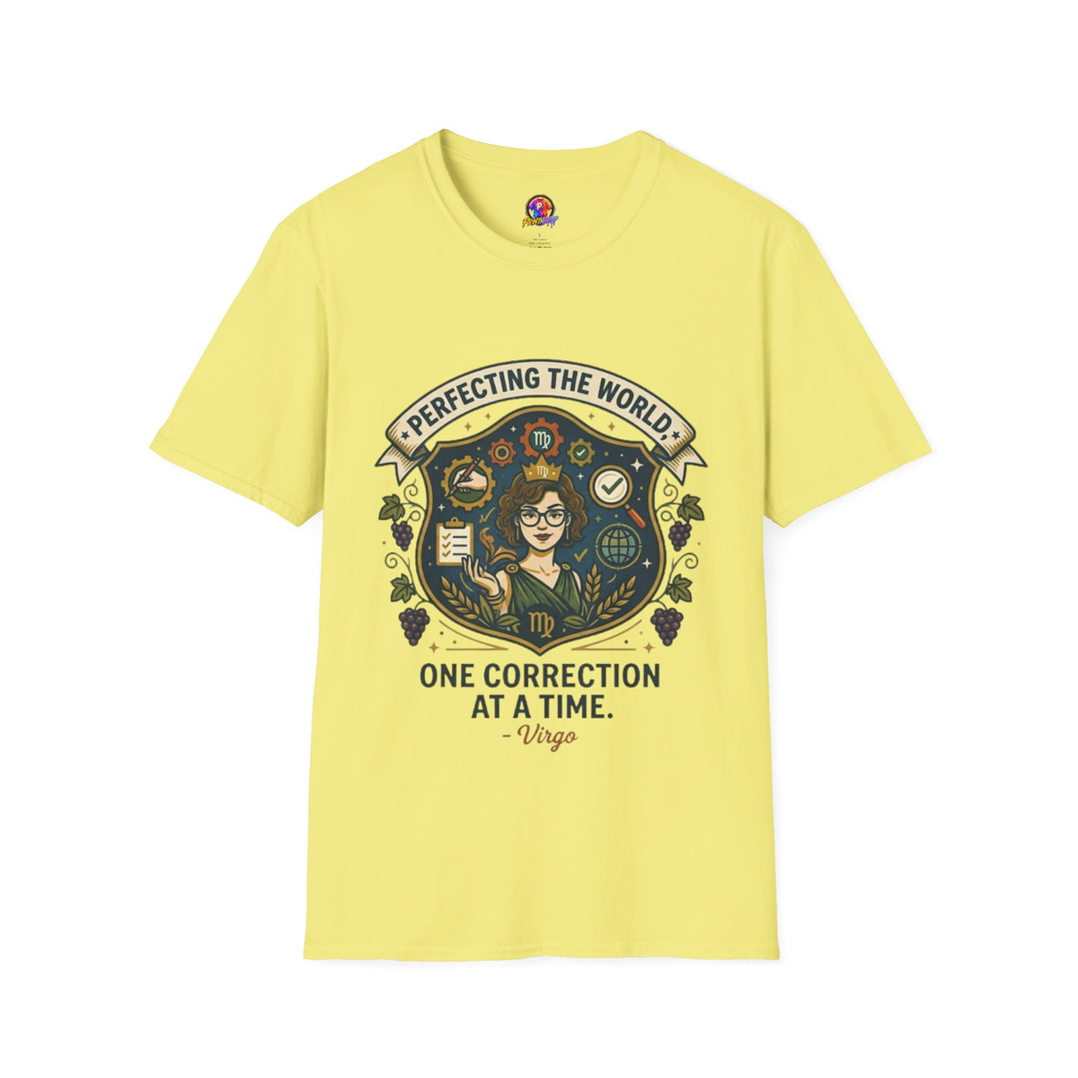 Virgo T‑Shirt — "Perfecting the World One Correction at a Time" Zodiac Tee