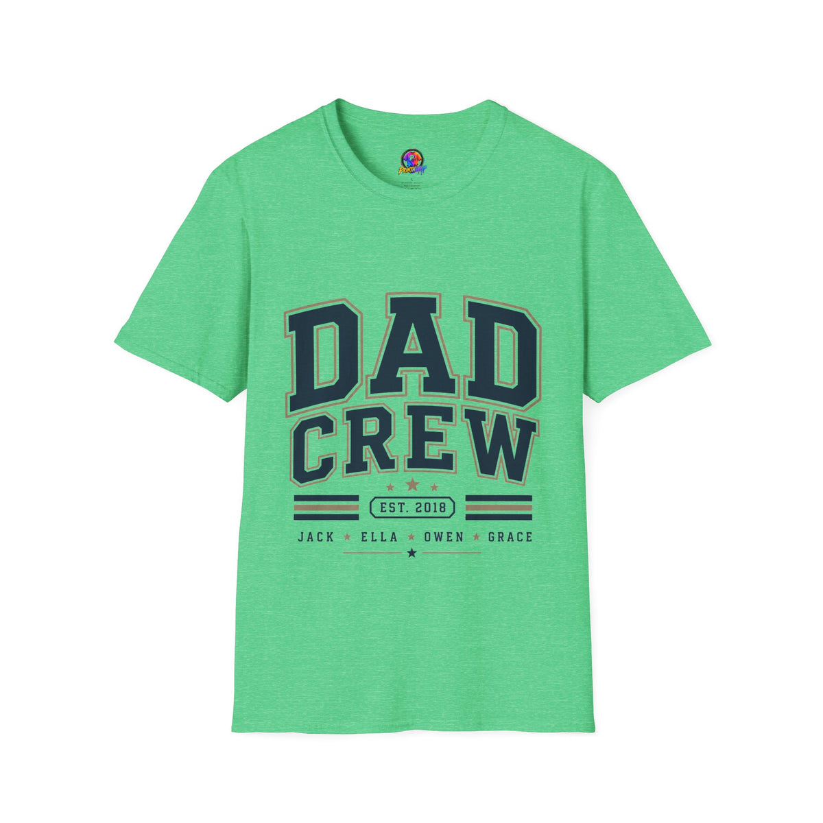 Dad Crew T-Shirt — Vintage Collegiate "DAD CREW" Father's Day Tee
