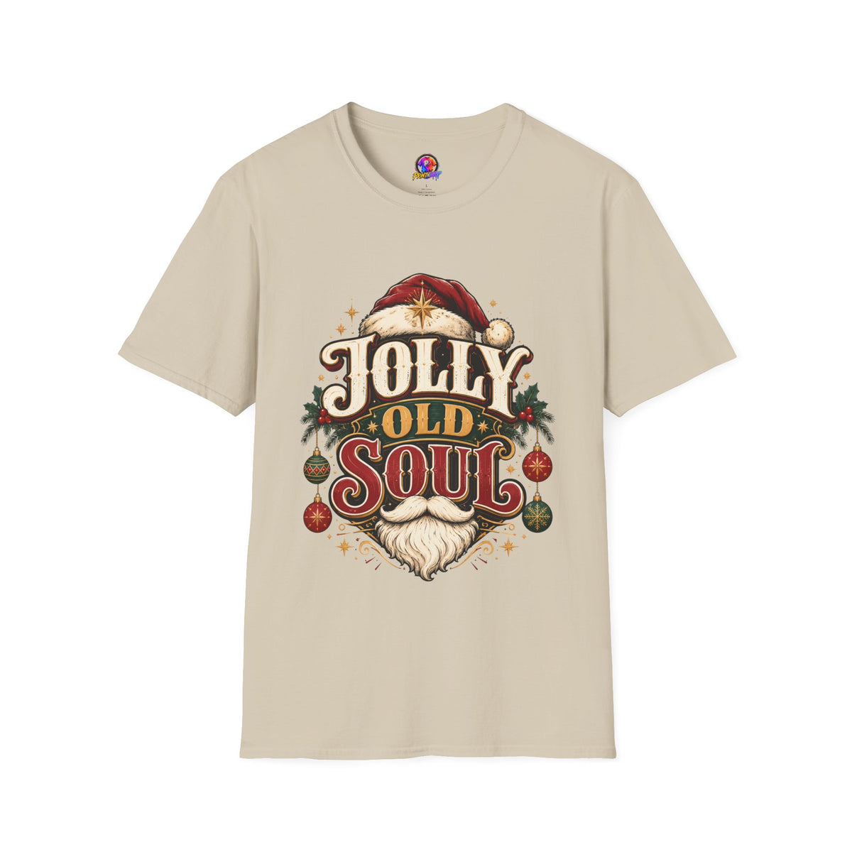 Jolly Old Soul T-Shirt — Vintage Santa Holiday Graphic Tee