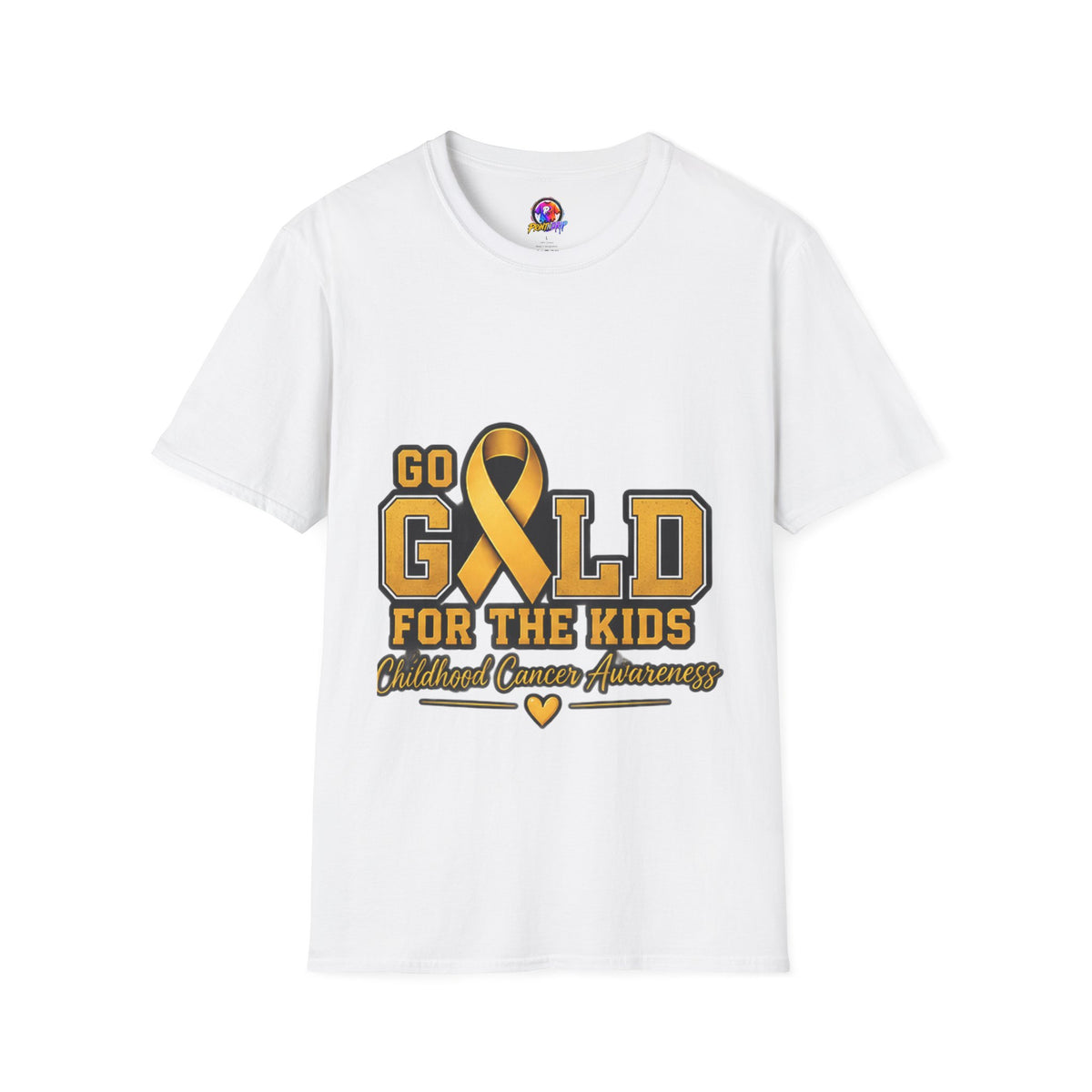 Go Gold For The Kids T-Shirt — Childhood Cancer Awareness Ribbon Tee
