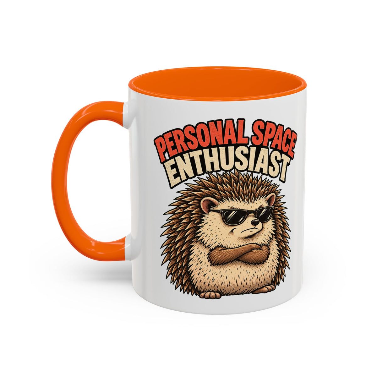 Funny And Witty "Personal Space Enthusiast" Accent Coffee Mug (11, 15oz)
