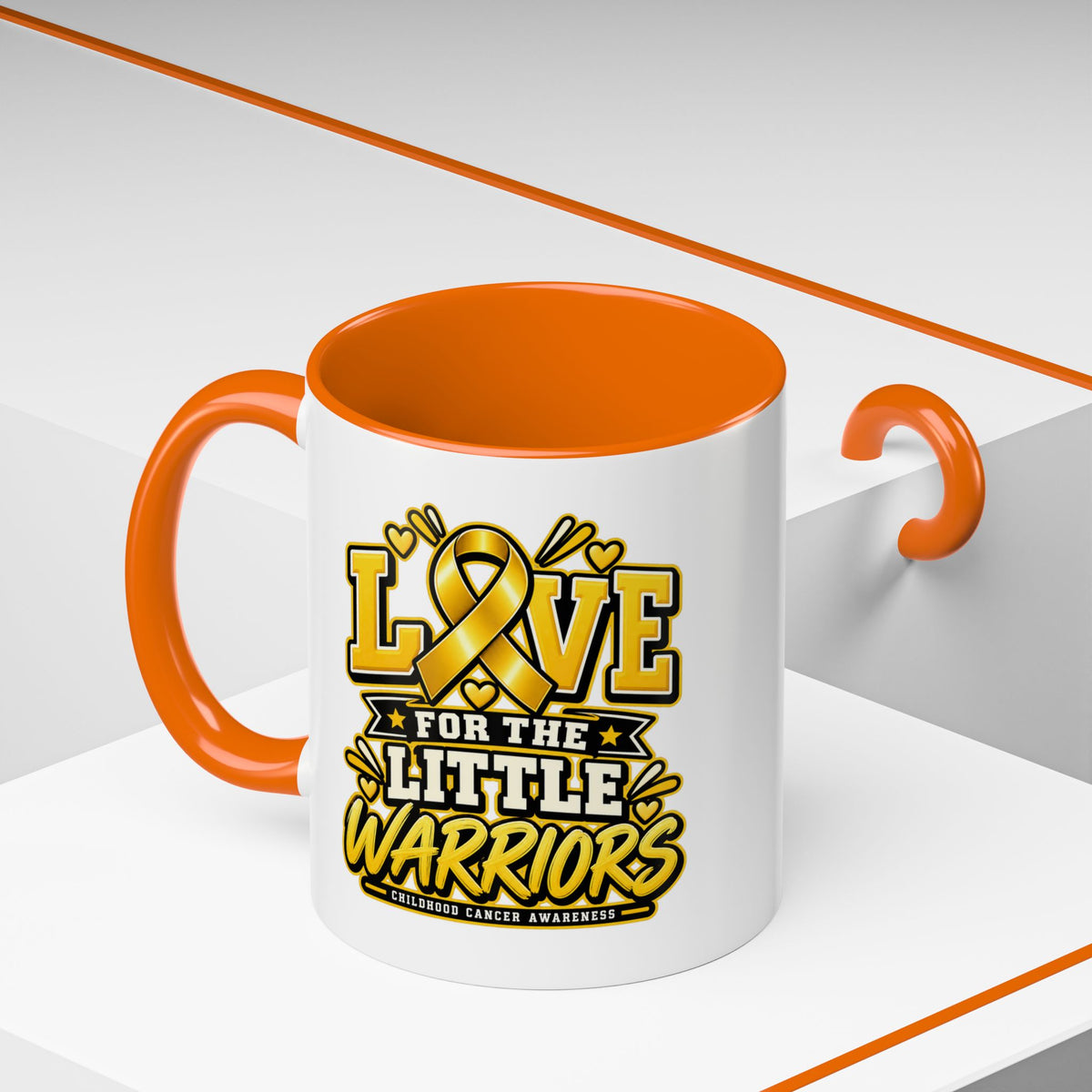 Coffee Mug — "Love for the Little Warriors" Childhood Cancer Awareness Accent Mug