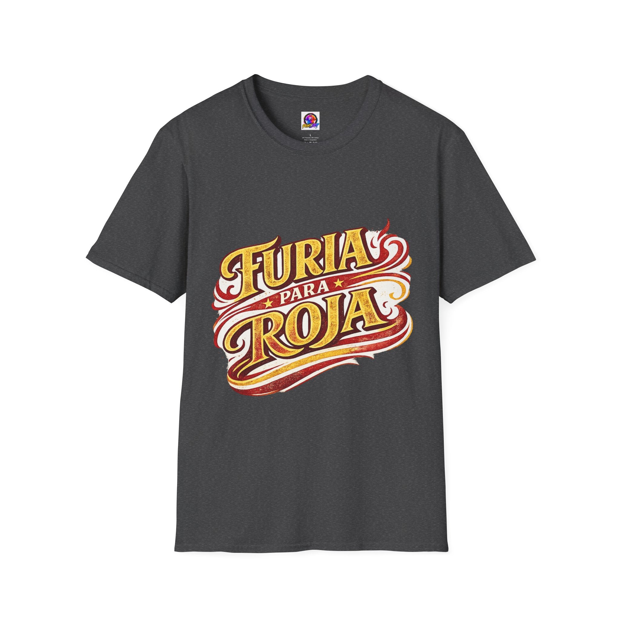 Spain Furia Para Roja T-Shirt — Vintage Flame Spanish Pride Soccer Tee