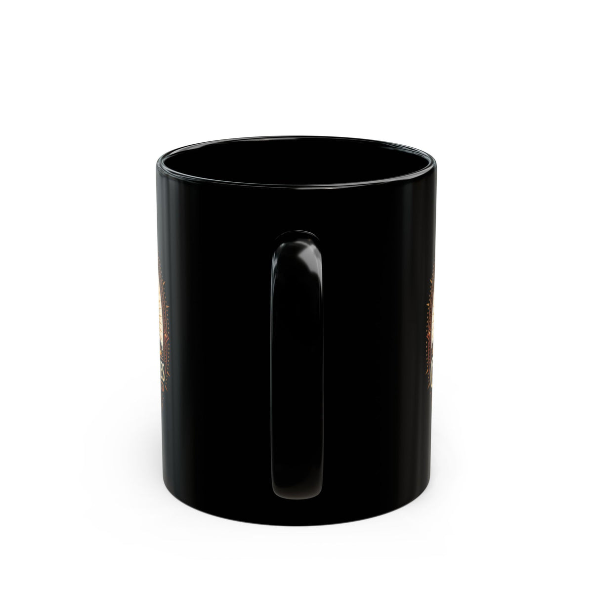 Leo Zodiac Lion Crest Coffee Mug — "Confidence Comes Naturally" Black