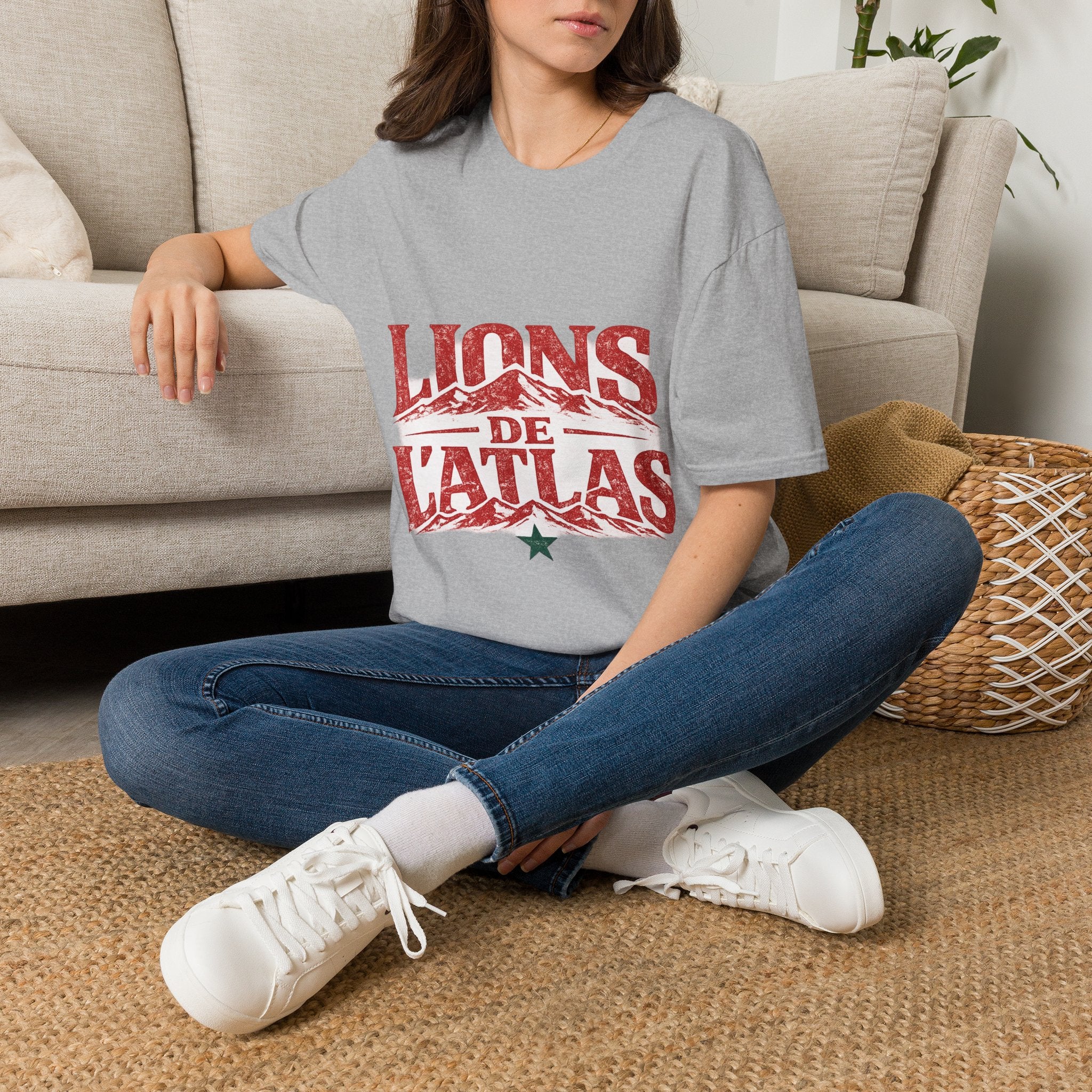 Morocco Lions de Atlas T-Shirt — Vintage Moroccan Atlas Mountain Graphic Tee