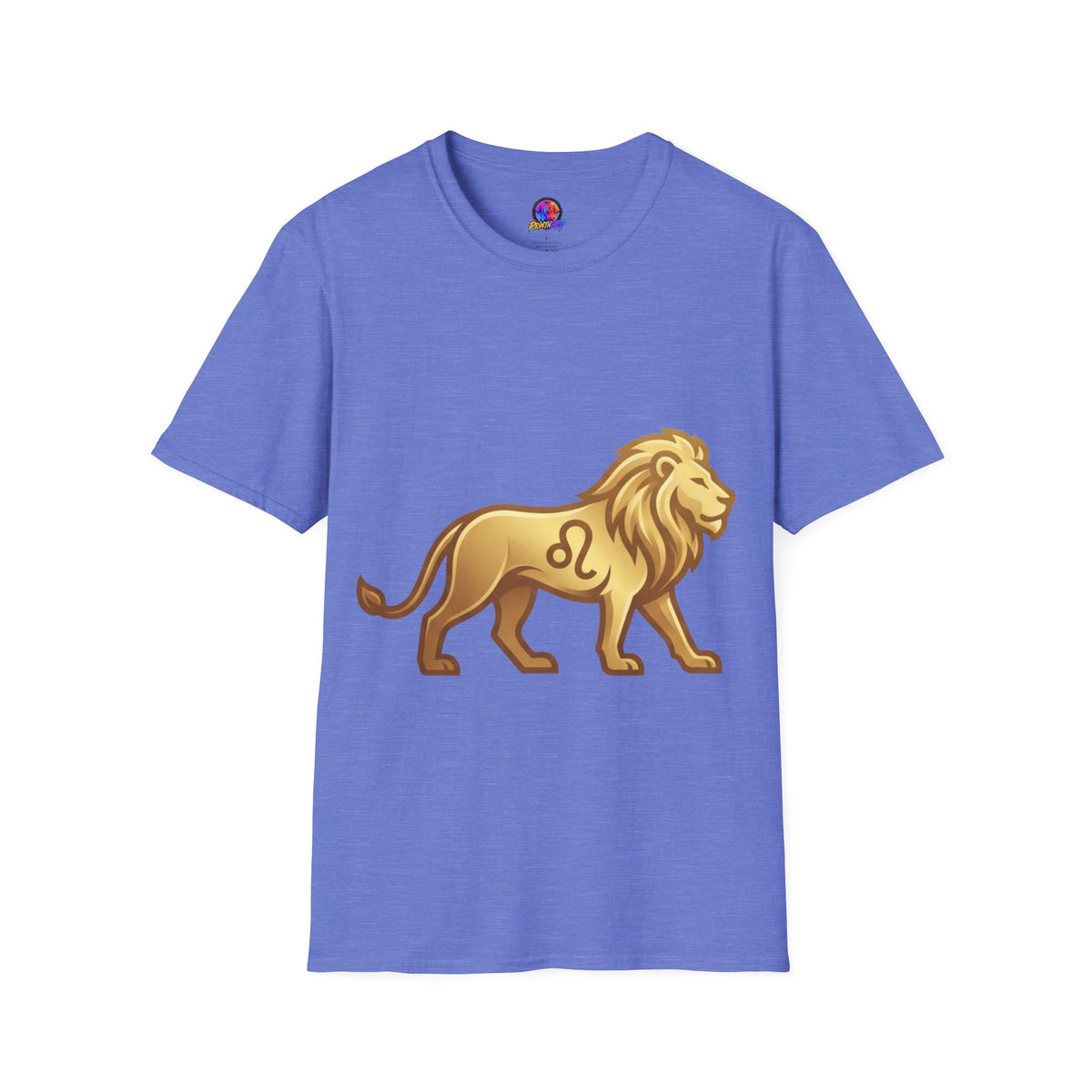 Leo Zodiac Lion T-Shirt — Gold Astrology Tee for Leo Birthdays & Zodiac Fans
