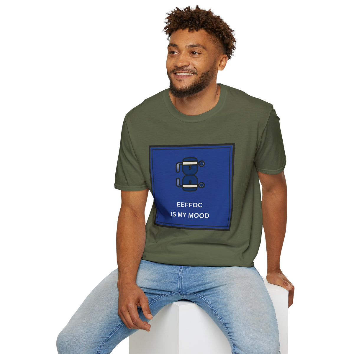T‑Shirt — 'BeeFoc Is My Mood' Blue Robot Graphic Tee - Trending Now - August 2026