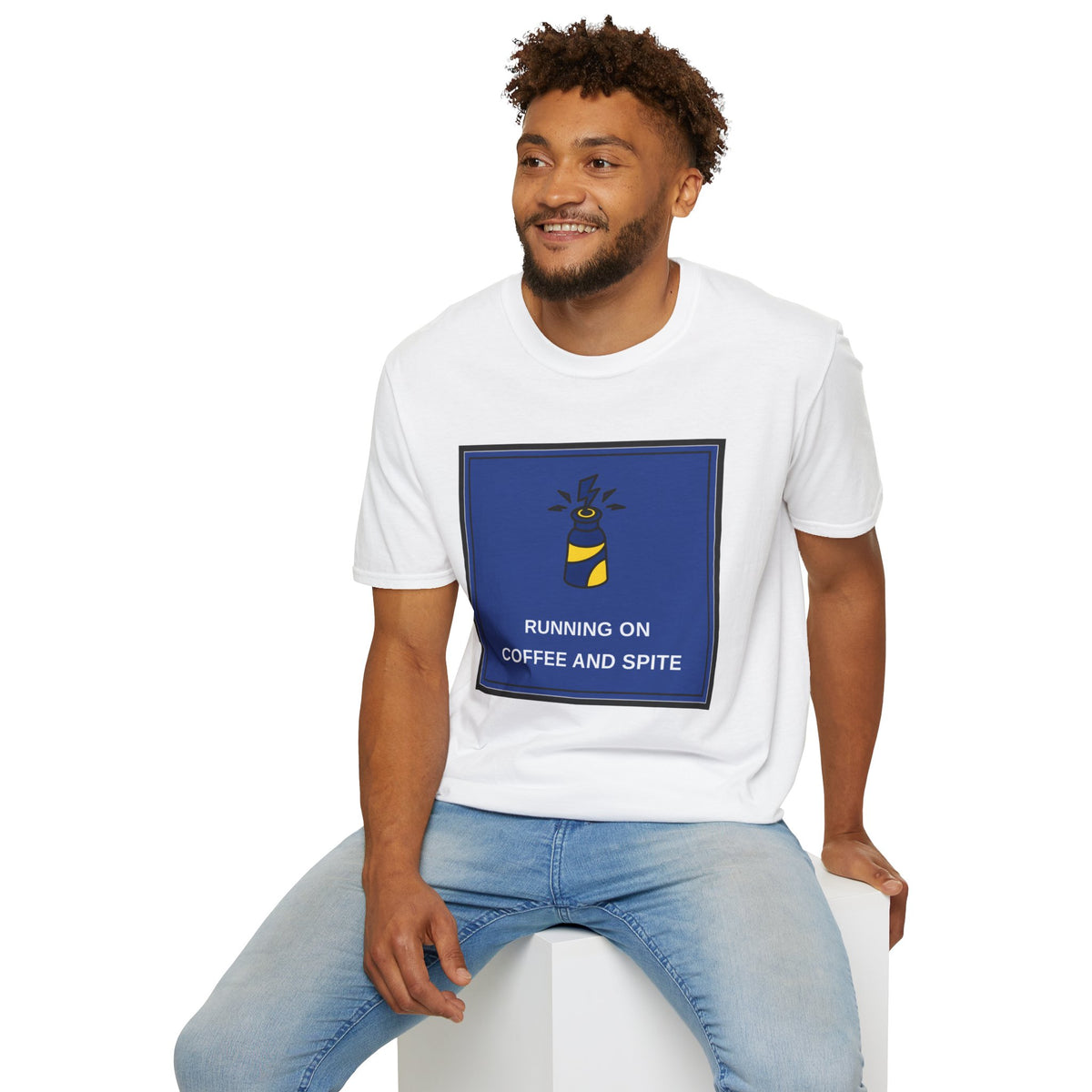 T-Shirt — Running on Coffee and Spite Graphic Tee - Trending Now - August 2026