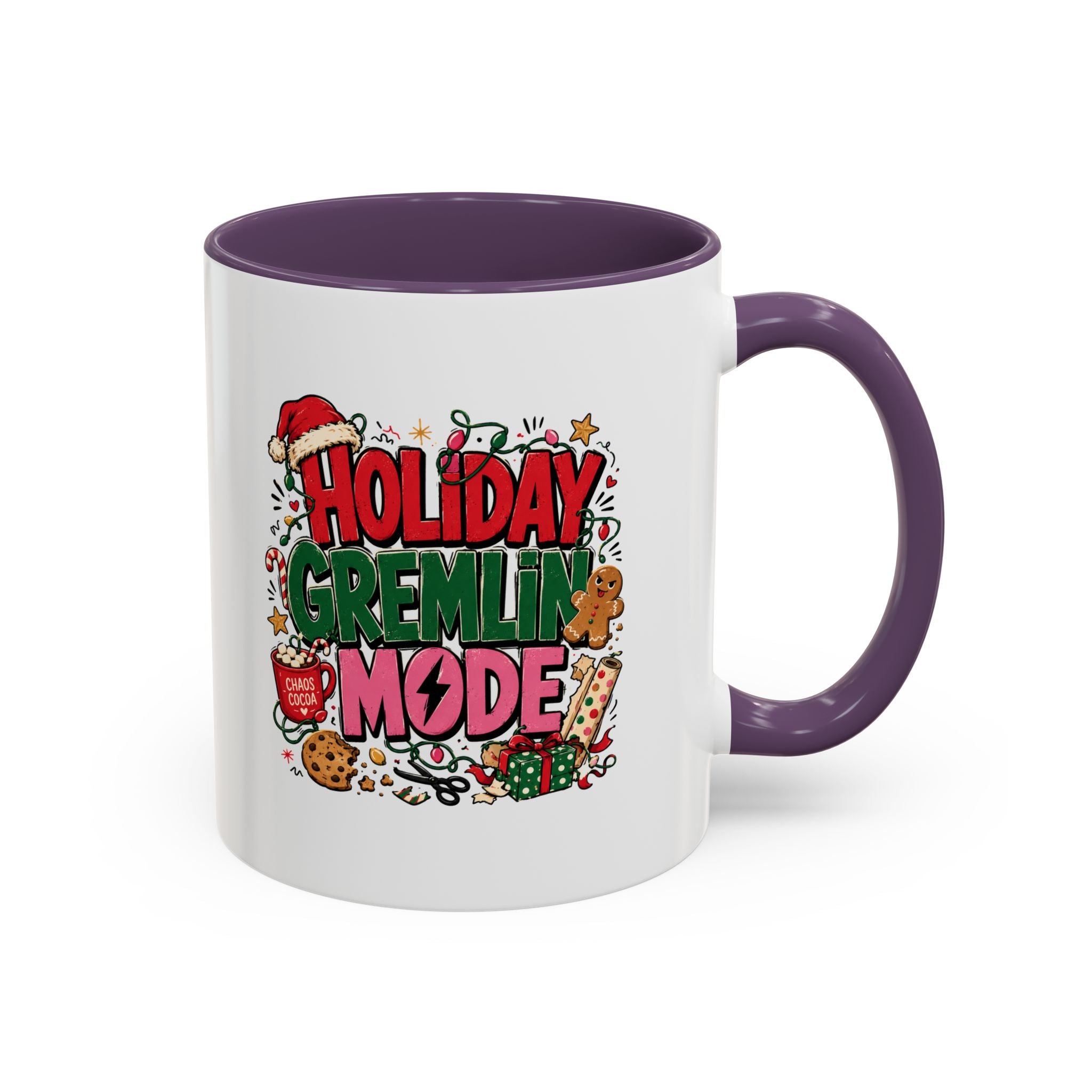 Modern Day Christmas Holiday Gremlin Mode Coffee Mug — Funny Christmas Accent Mug