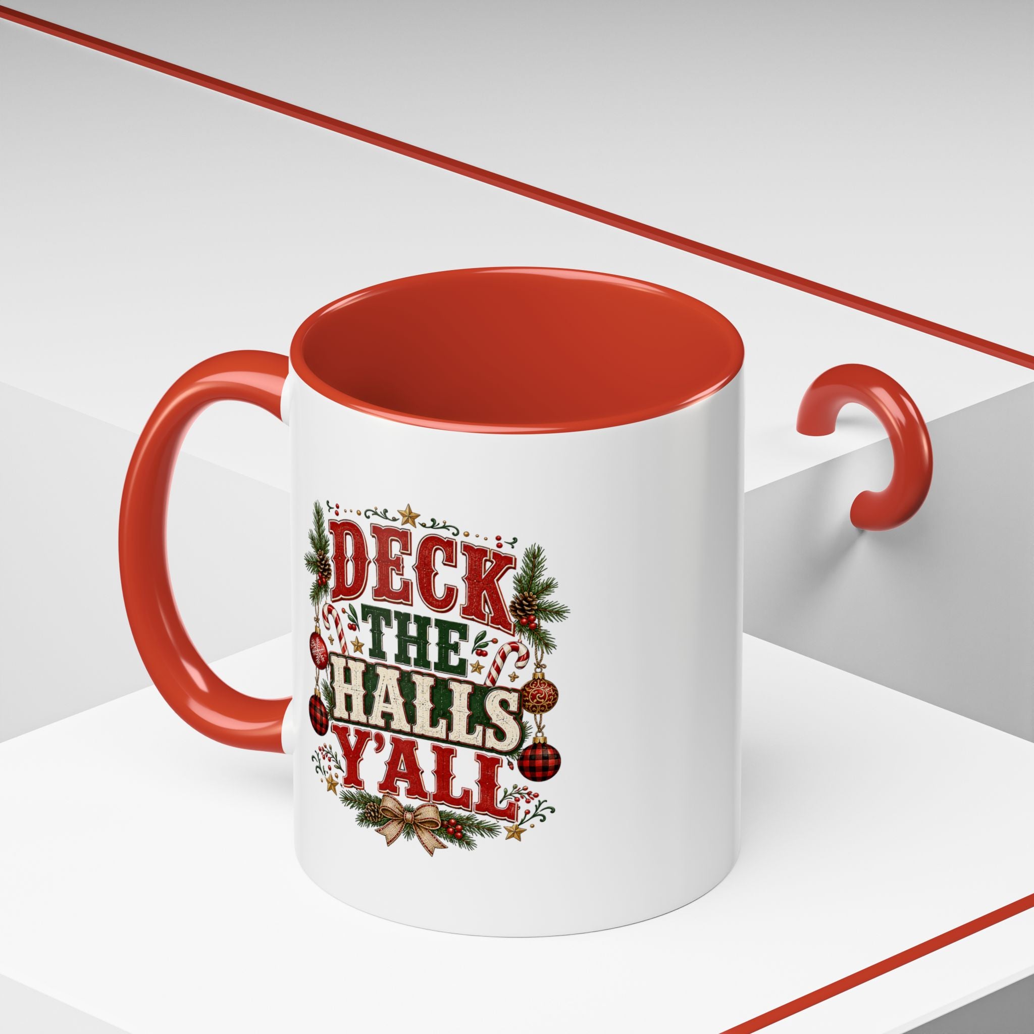 Deck the Halls Y'all Christmas Coffee Mug