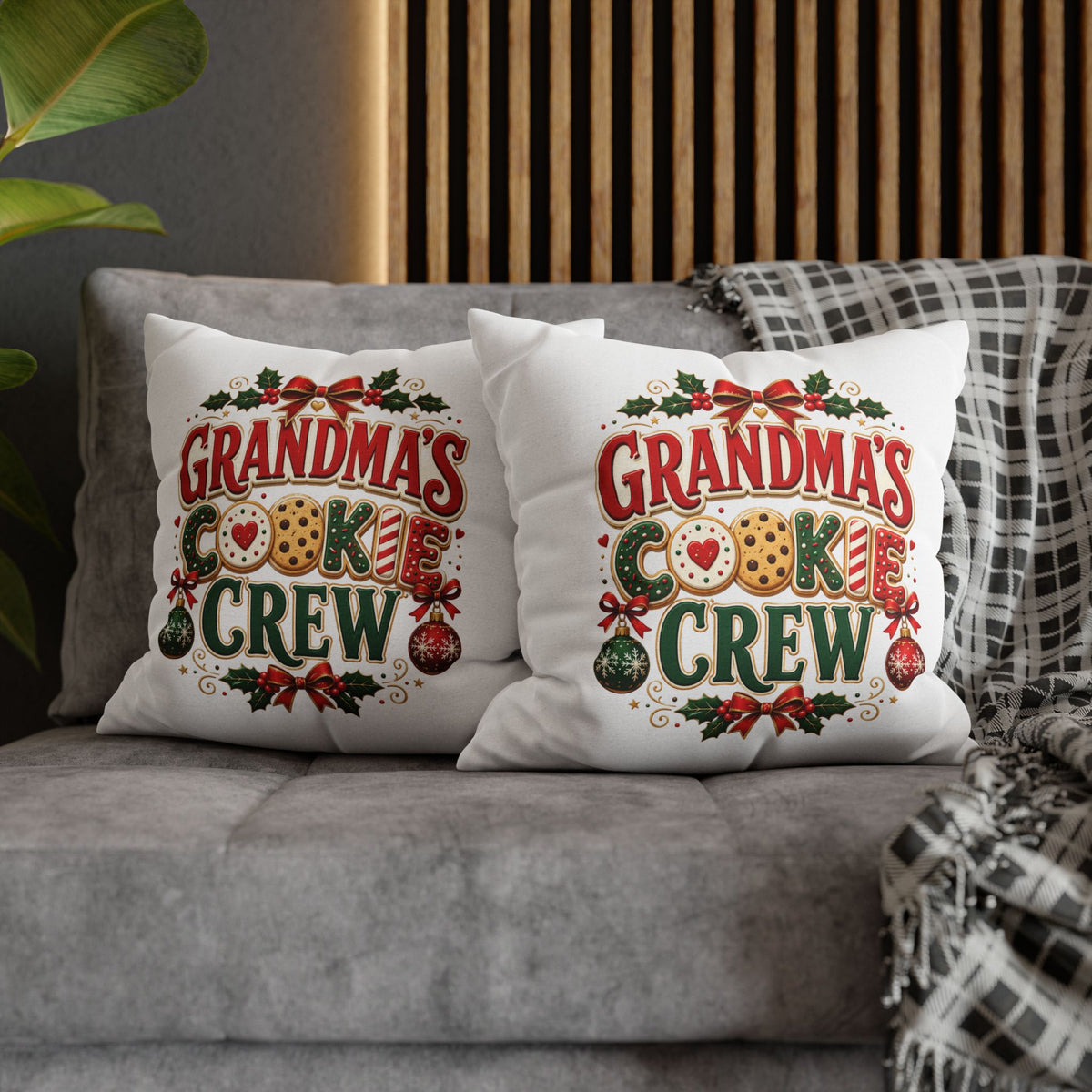 Grandma's Cookie Crew Christmas Pillowcase