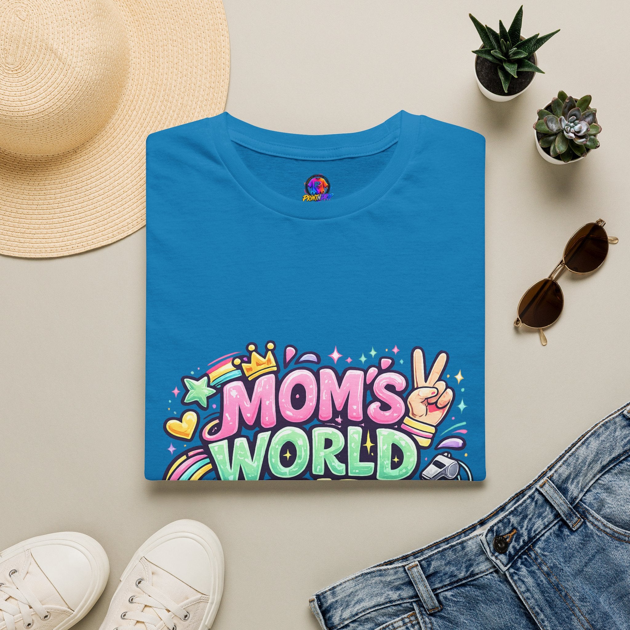 Girls Kids Mom's World Cup Era T‑Shirt — Playful Soccer Mom Tee