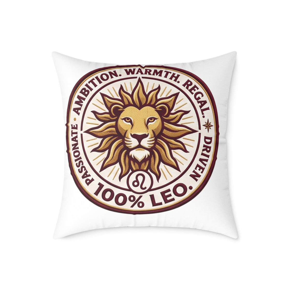 Leo Zodiac Ambition Warmth Square Poly Canvas Pillow