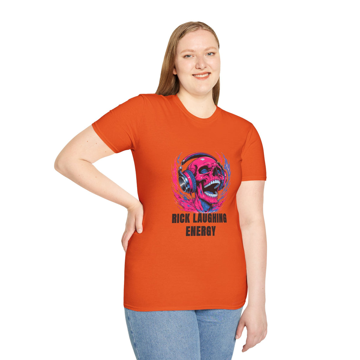 Skull Headphones T-Shirt — "Rich Laughing Energy" Graphic Tee - Trending Now - August 2026