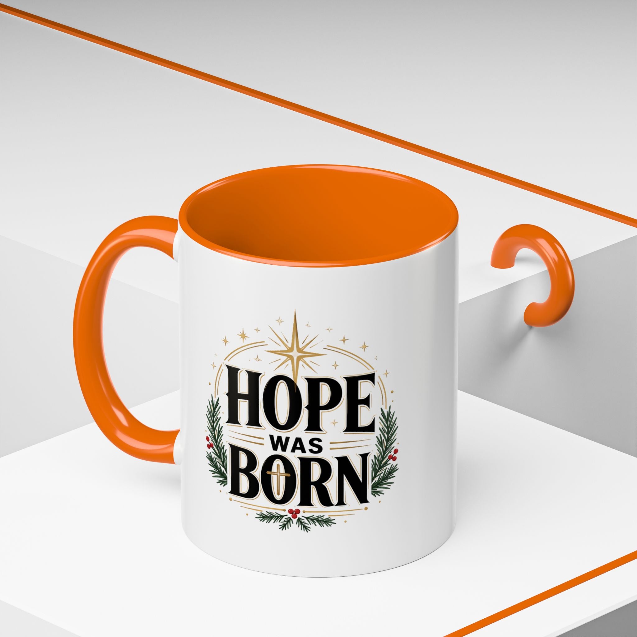 Christmas Hope Was Born Christmas Coffee Mug — Festive Holiday Holiday Prayer Mug