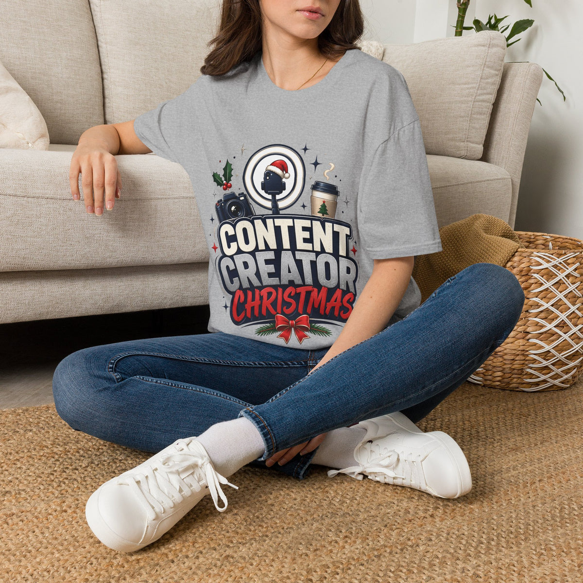 Content Creator Christmas T-Shirt