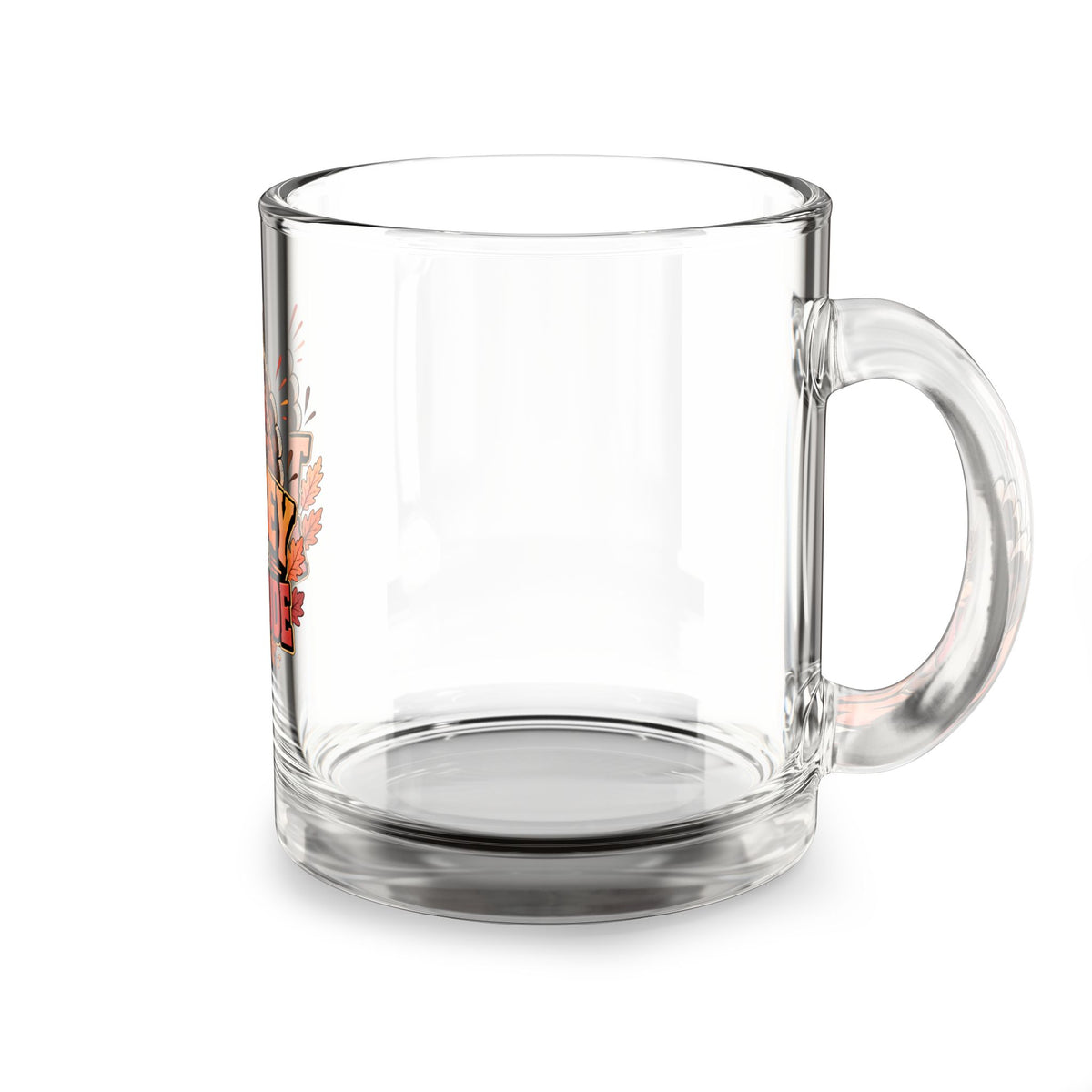 Glass Mug — 'Turkey With Attitude' Thanksgiving Coffee Mug, 10oz