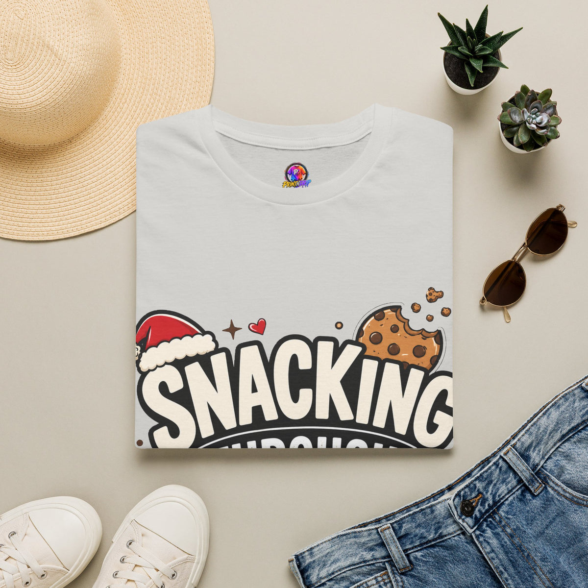 Snacking Through Christmas T-Shirt — Funny Holiday Cookie Tee