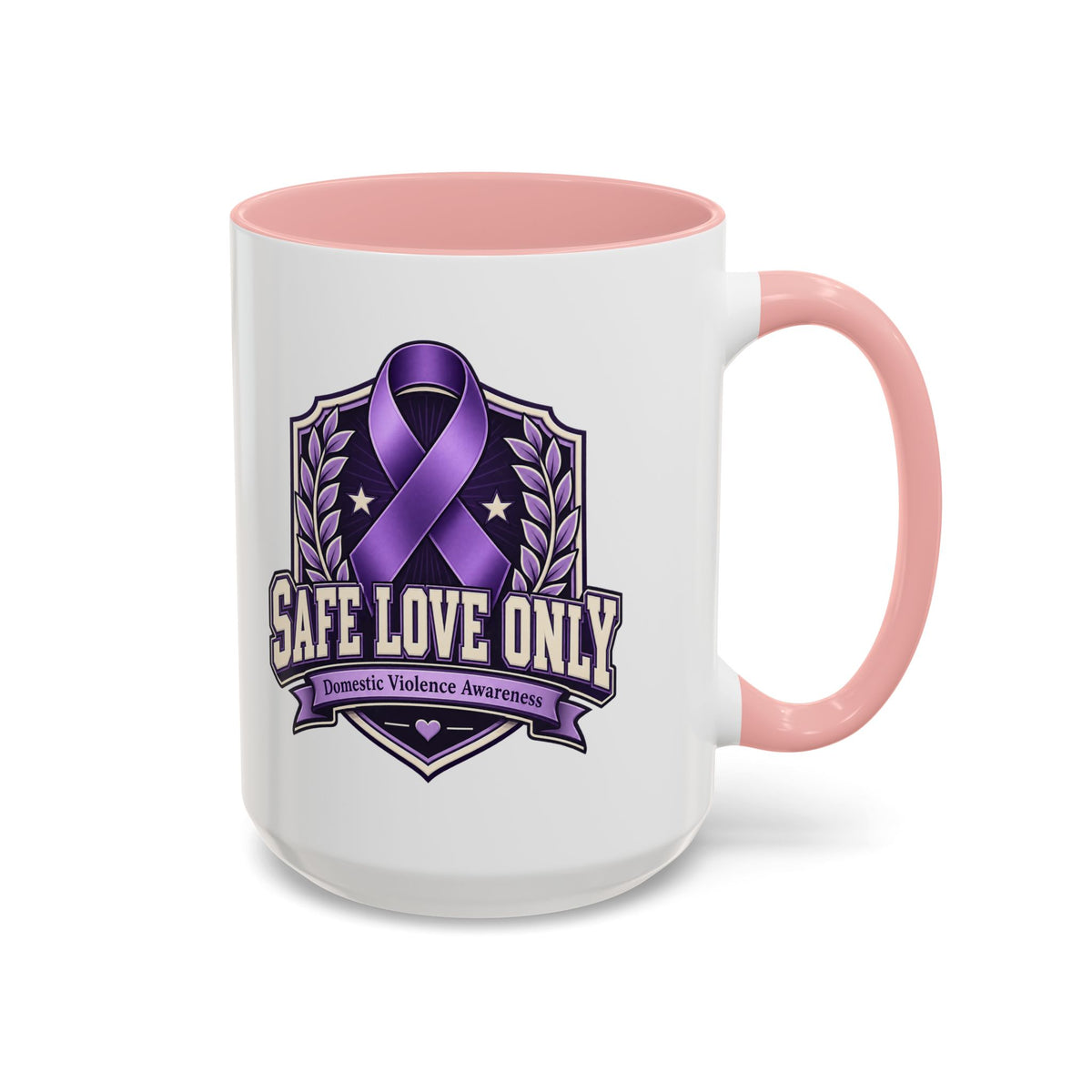 Coffee Mug — "Safe Love Only" Domestic Violence Awareness (Purple Ribbon)