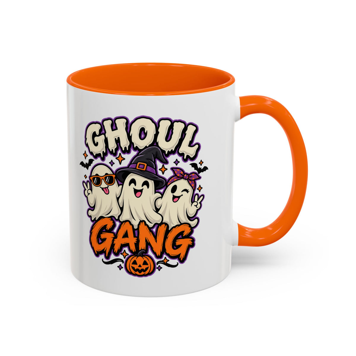 Ghoul Gang Coffee Mug — Cute Halloween Ghosts Accent Mug (11/15oz)