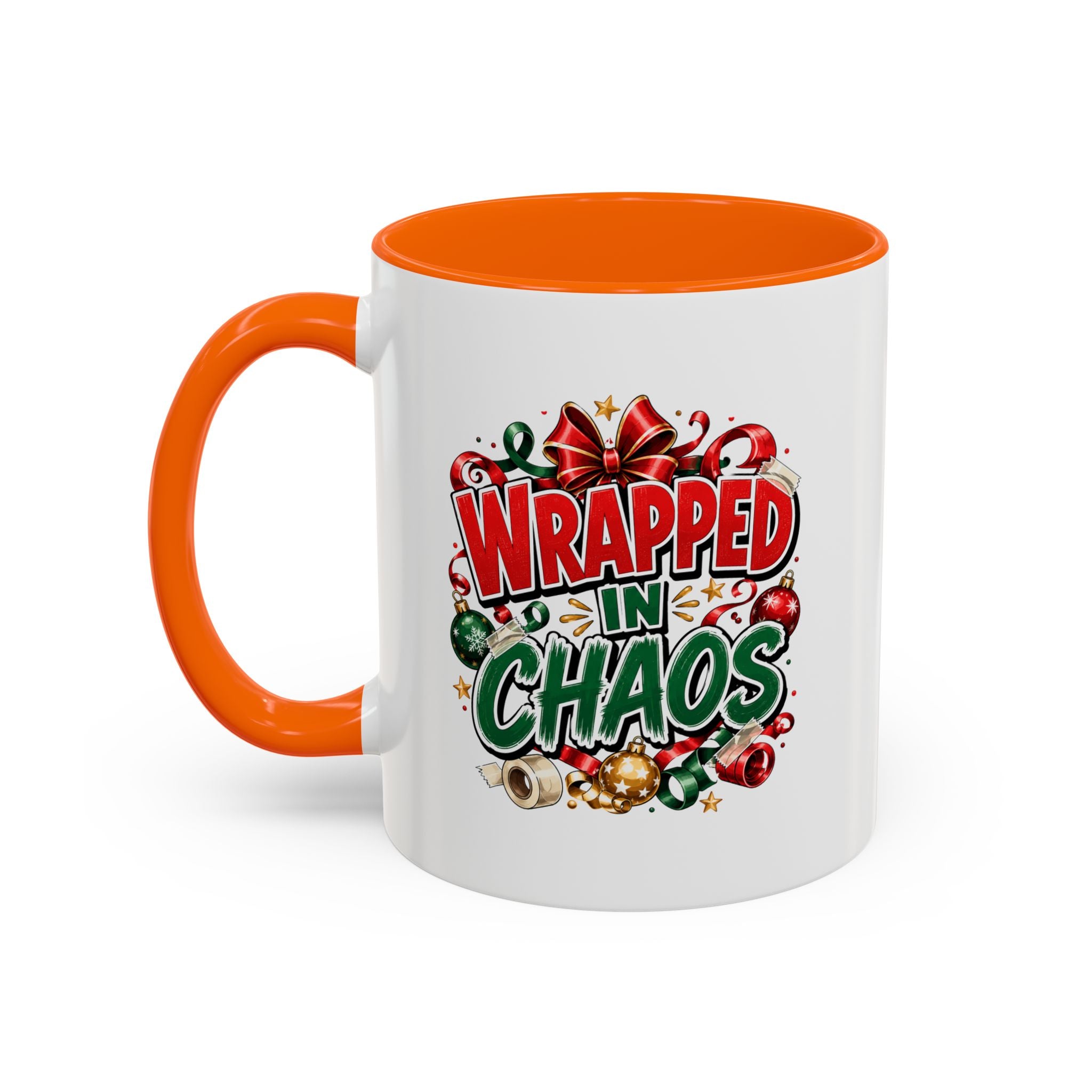 Wrapped in Chaos Christmas Coffee Mug