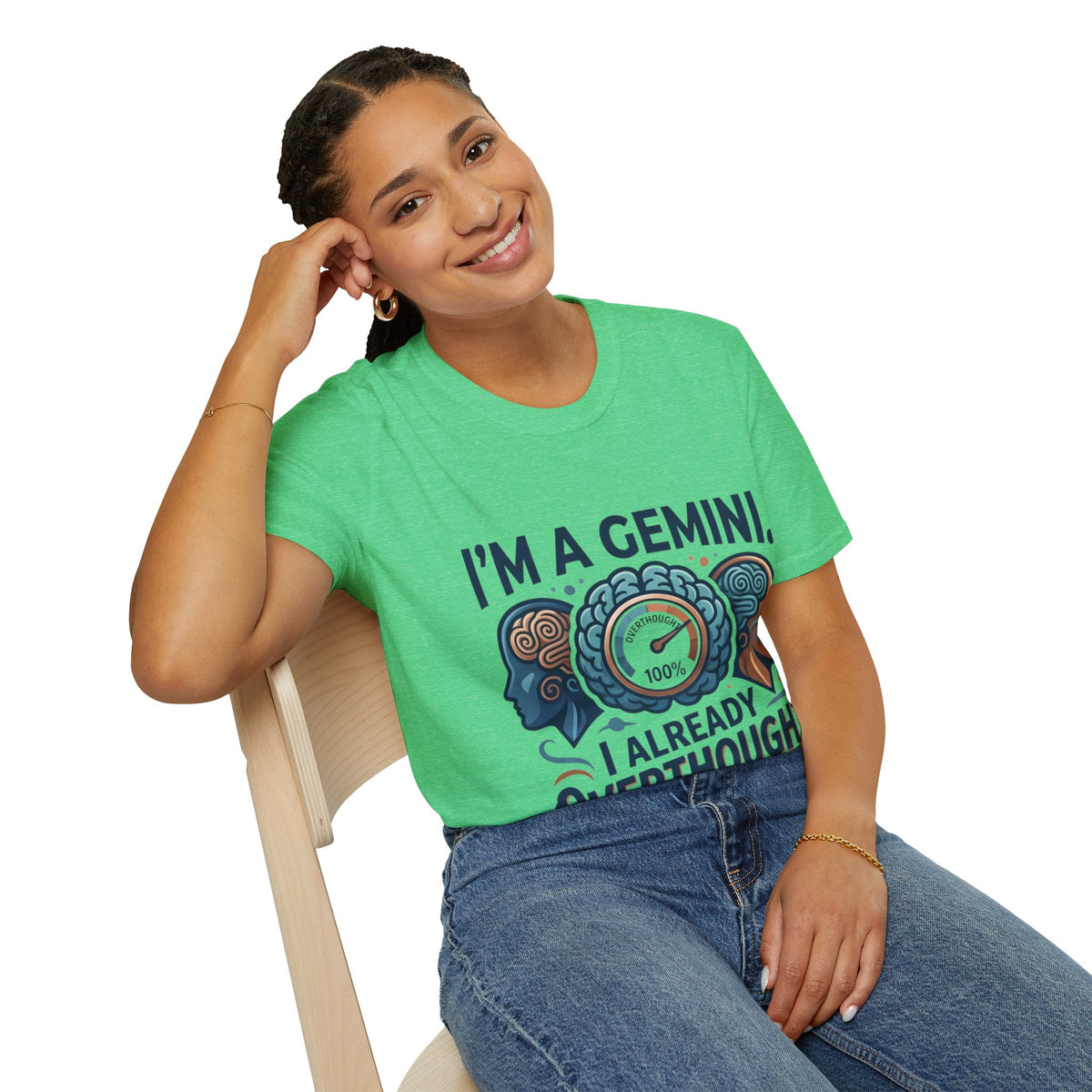 I’m A Gemini T-Shirt – “I Already Overthought It” Zodiac Tee