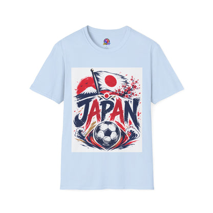 Japan Soccer T-Shirt — Japanese Flag & Cherry Blossom Football Graphic