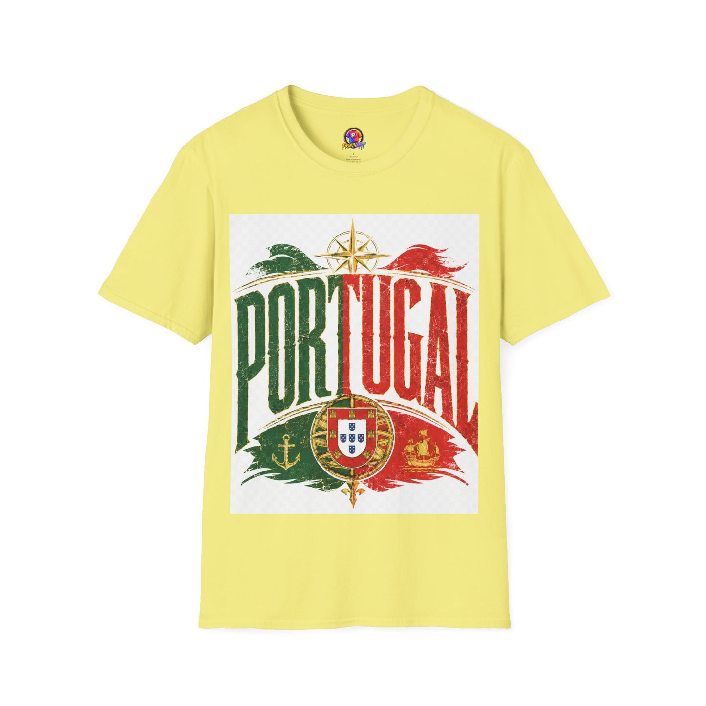 Portugal Vintage Compass T-Shirt — Retro Portuguese Flag Travel Tee