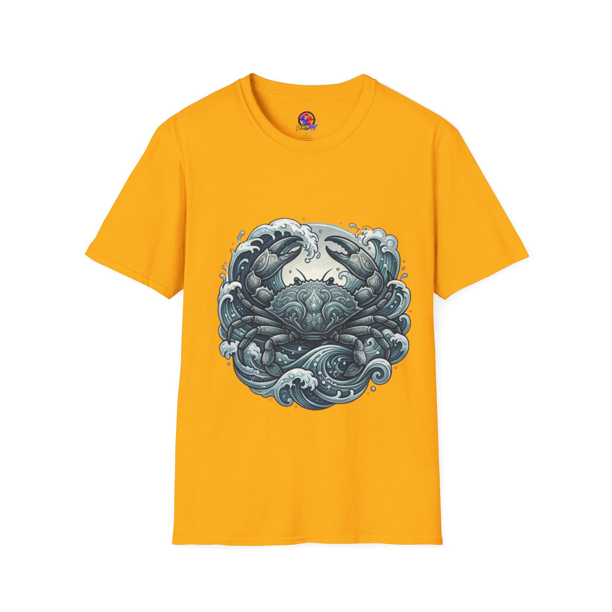 Cancer Zodiac Crab & Waves T-Shirt — Nautical Ocean Art Tee