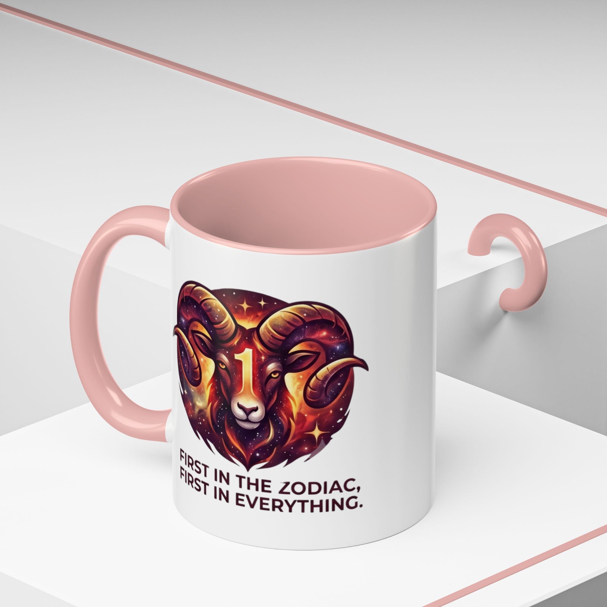 Aries Zodiac Coffee Mug — "First in the Zodiac, First in Everything" Accent Mug