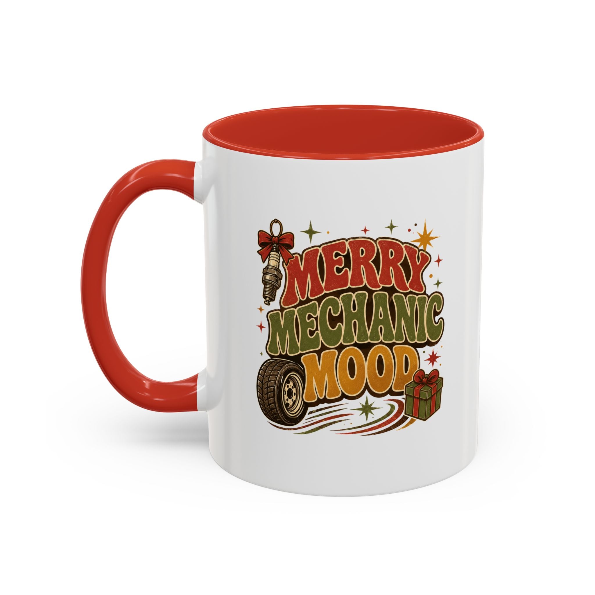 Modern Day Christmas Merry Mechanic Mood Coffee Mug — Holiday Auto Mechanic Gift