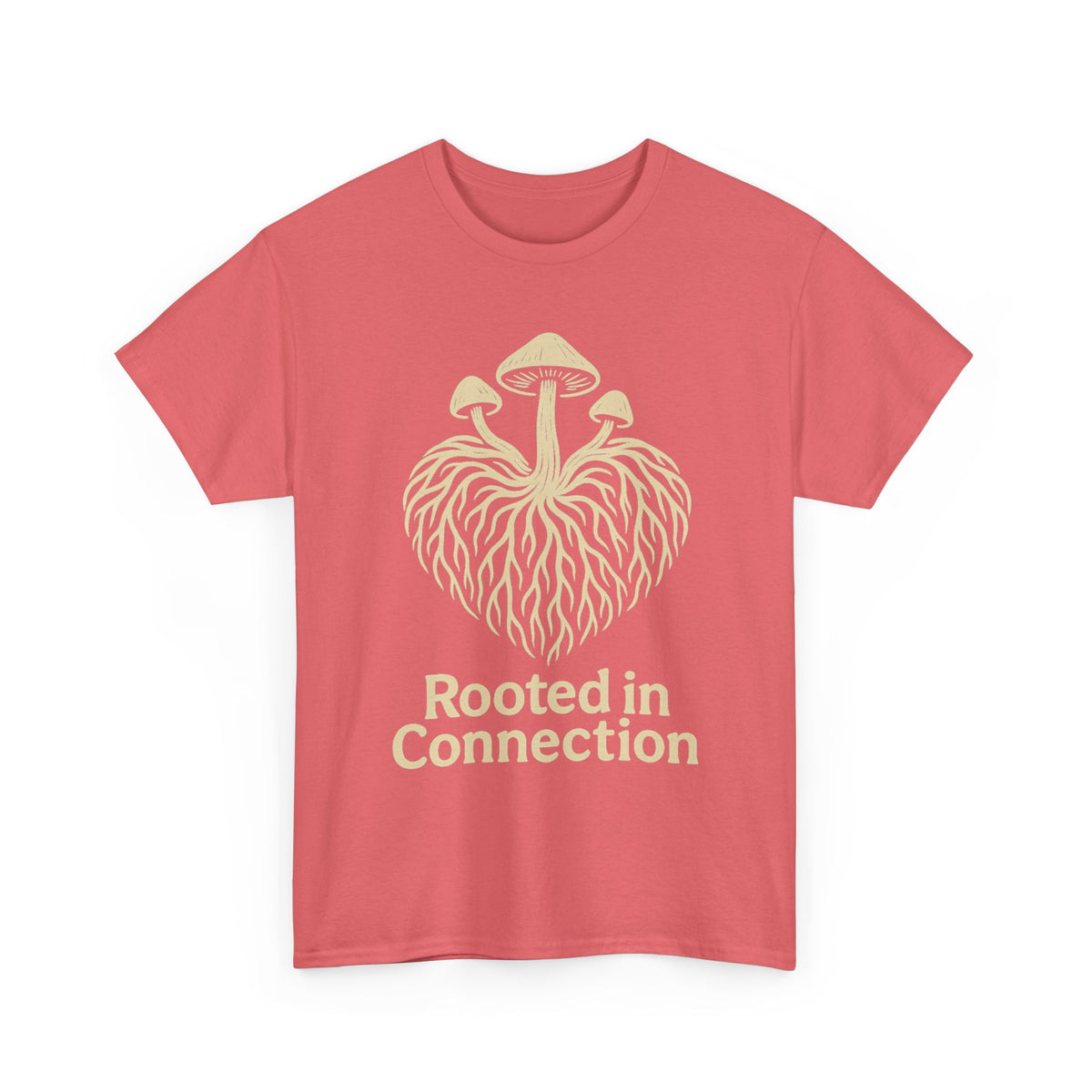 Rooted in Connection Mushroom Graphic Tee - Aesthetic Nature T-Shirt - Trending Now - September 2026