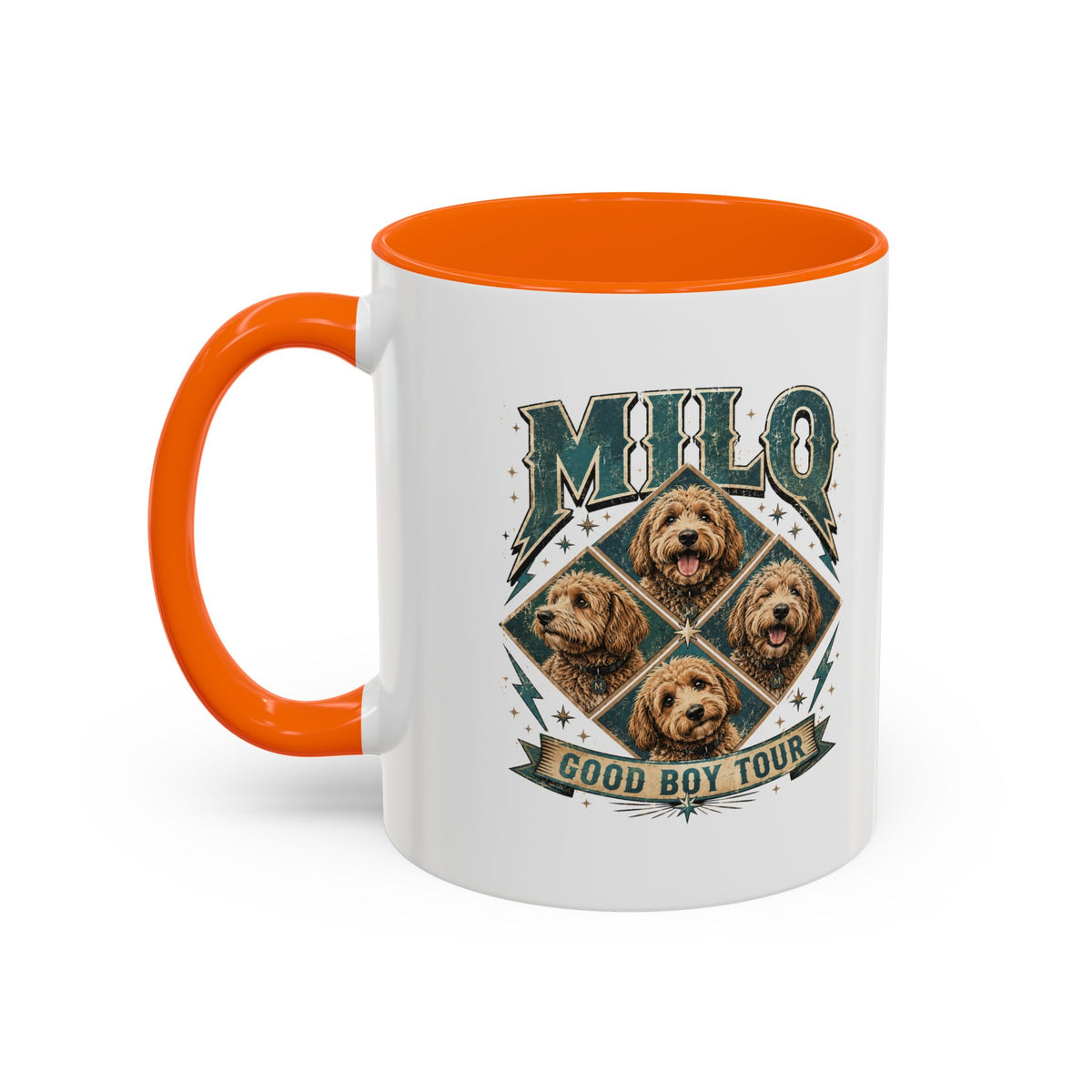 Milo Bailey Dog Dad Mom Good Boy Tour Accent Coffee Mug – Milo Dog Portraits