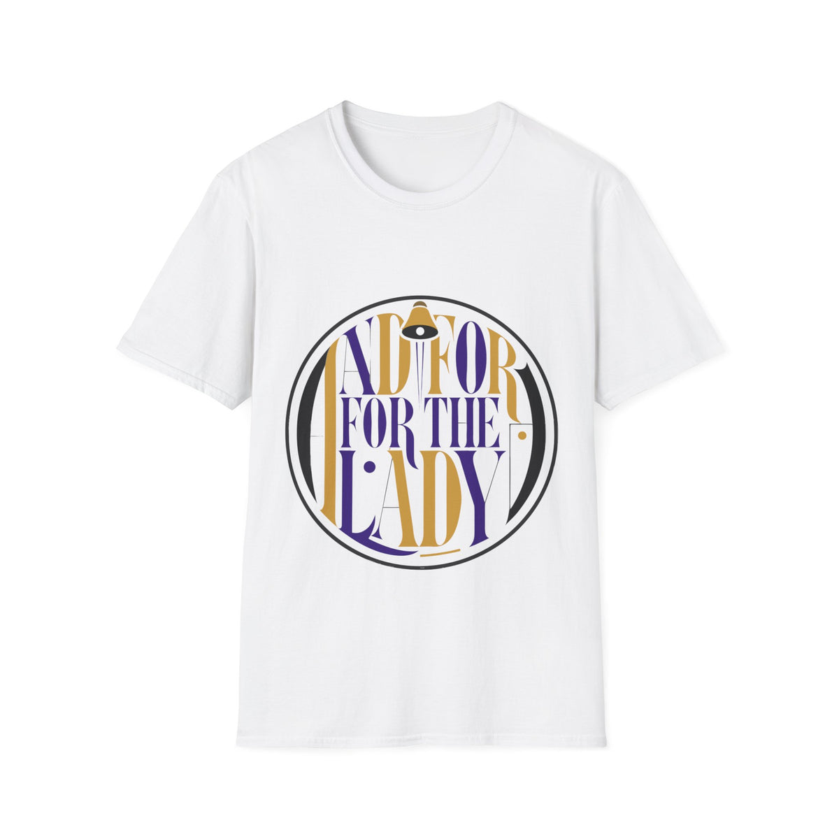"And For The Lady" Retro Circular Seal Tee | Vintage Megaphone Graphic T-Shirt - Trending Now - September 2026