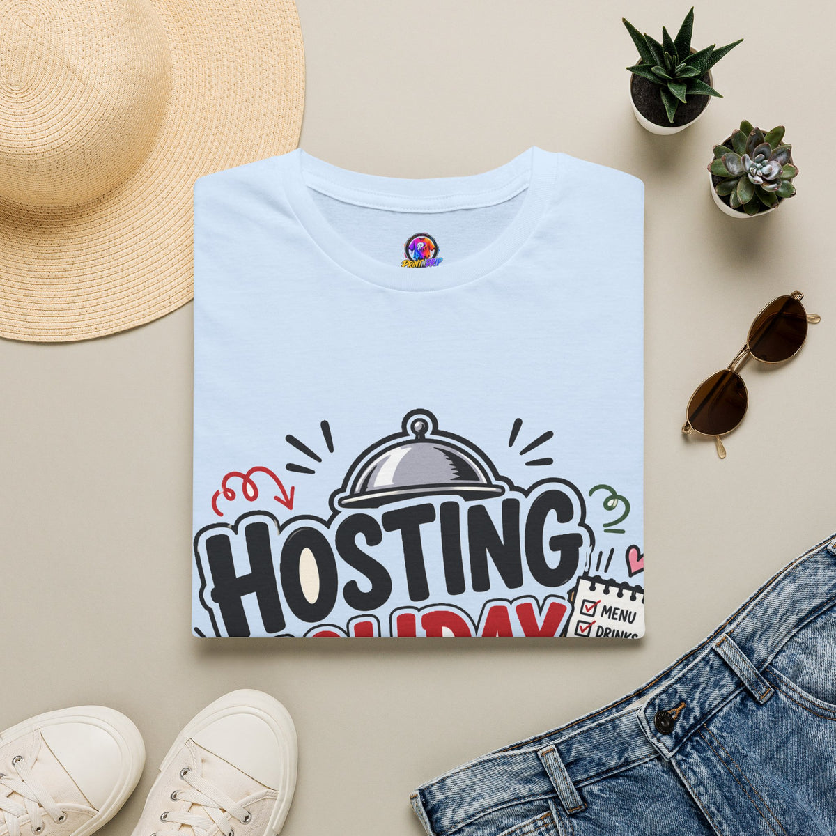 Hosting Holiday Chaos T-Shirt — Funny Christmas Party Host Tee