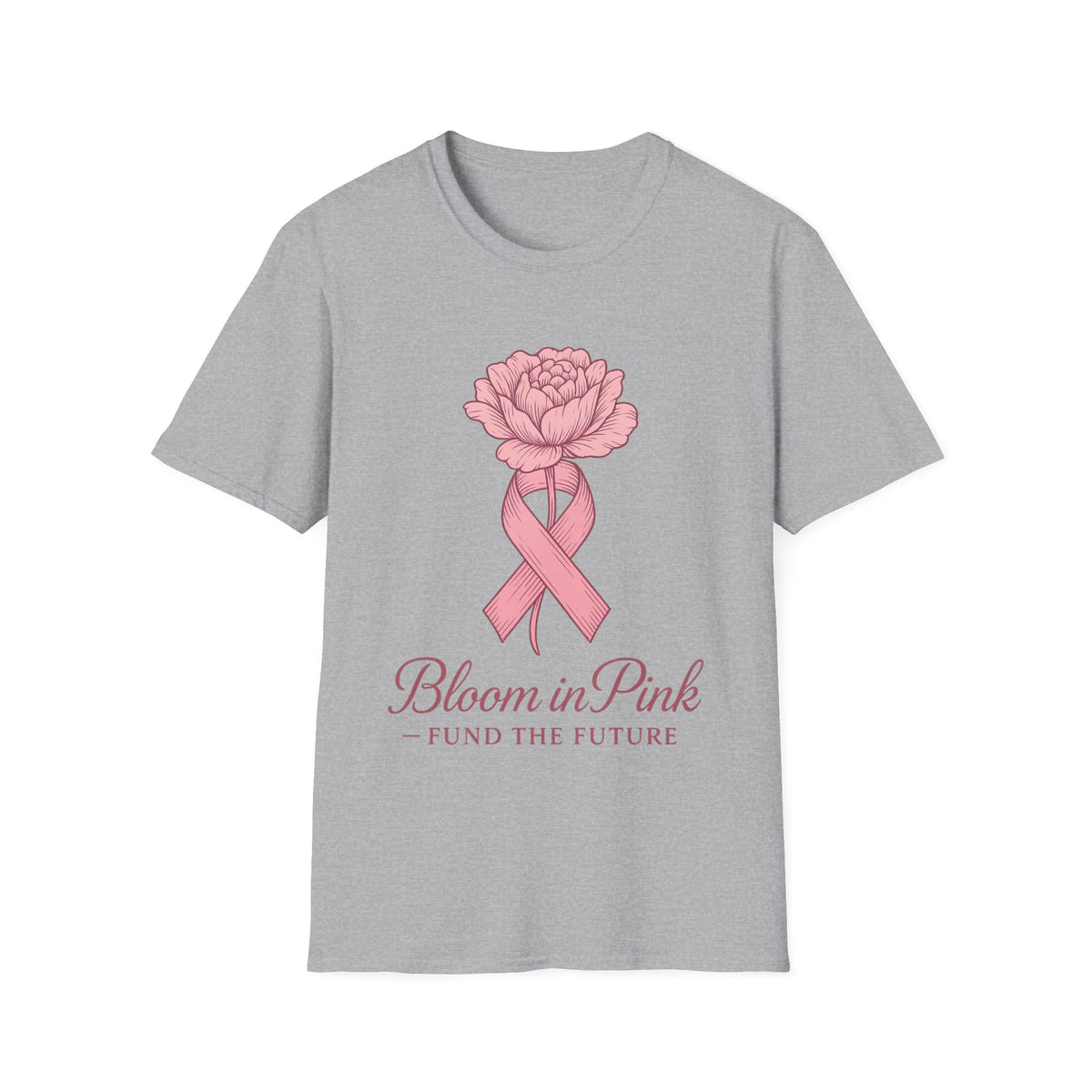 Bloom In Pink Ribbon Rose Graphic Tee, Elegant Breast Cancer Awareness T-Shirt - Trending Now - September 2026