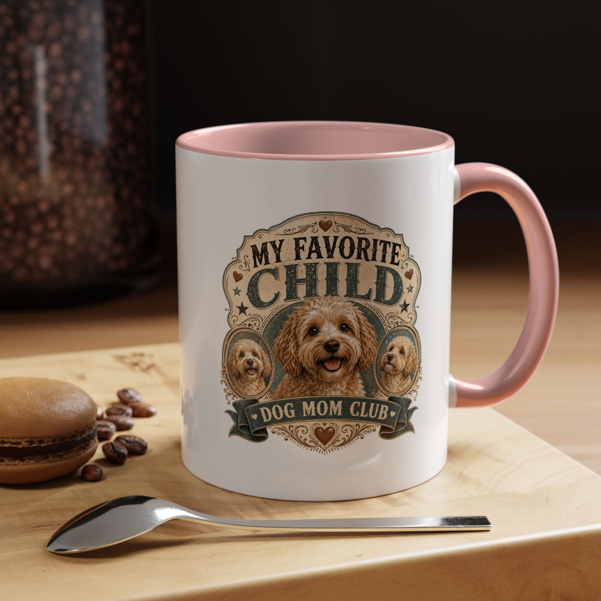Milo Bailey Dog Dad Mom Dog Mom Coffee Mug - "My Favorite Child" Poodle Doodle Gift