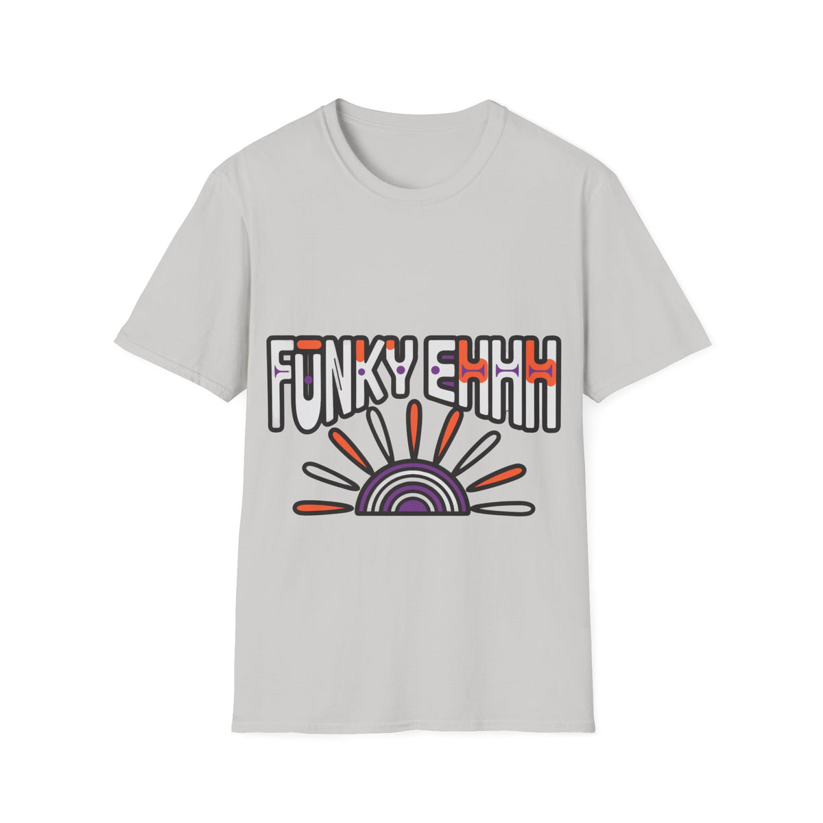 "Funky Ehhh" Retro Rainbow Tee | Groovy 70s Slogan T-Shirt - Trending Now - September 2026