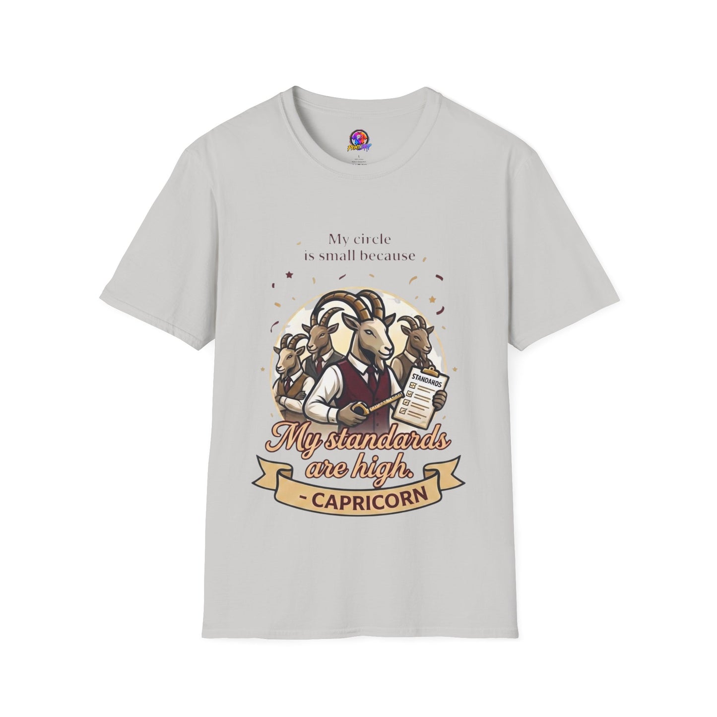 Capricorn Zodiac T-Shirt — "My Standards Are High" Astrology Tee