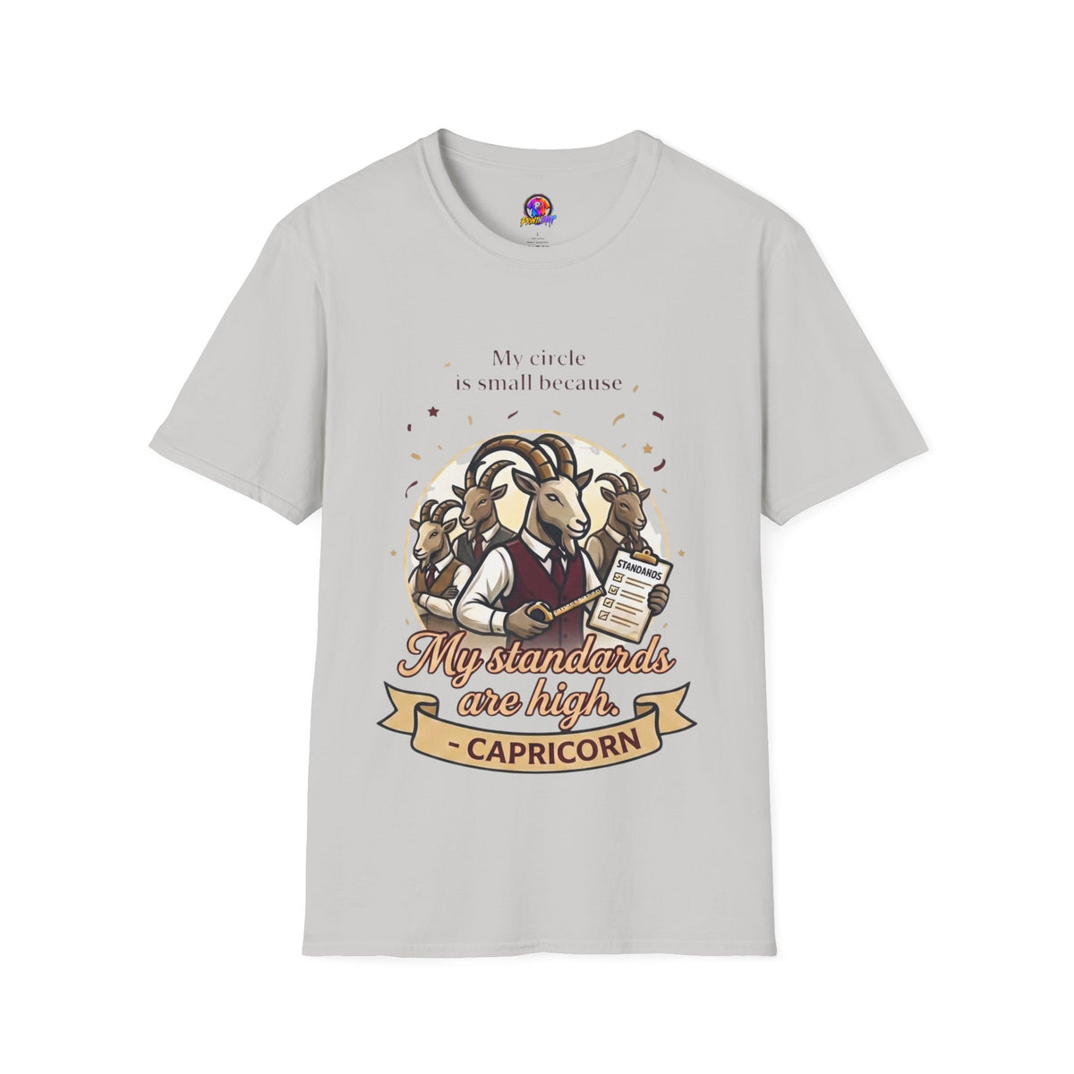 Capricorn Zodiac T-Shirt — "My Standards Are High" Astrology Tee