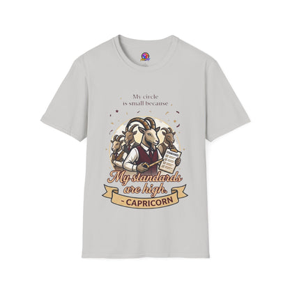Capricorn Zodiac T-Shirt — "My Standards Are High" Astrology Tee