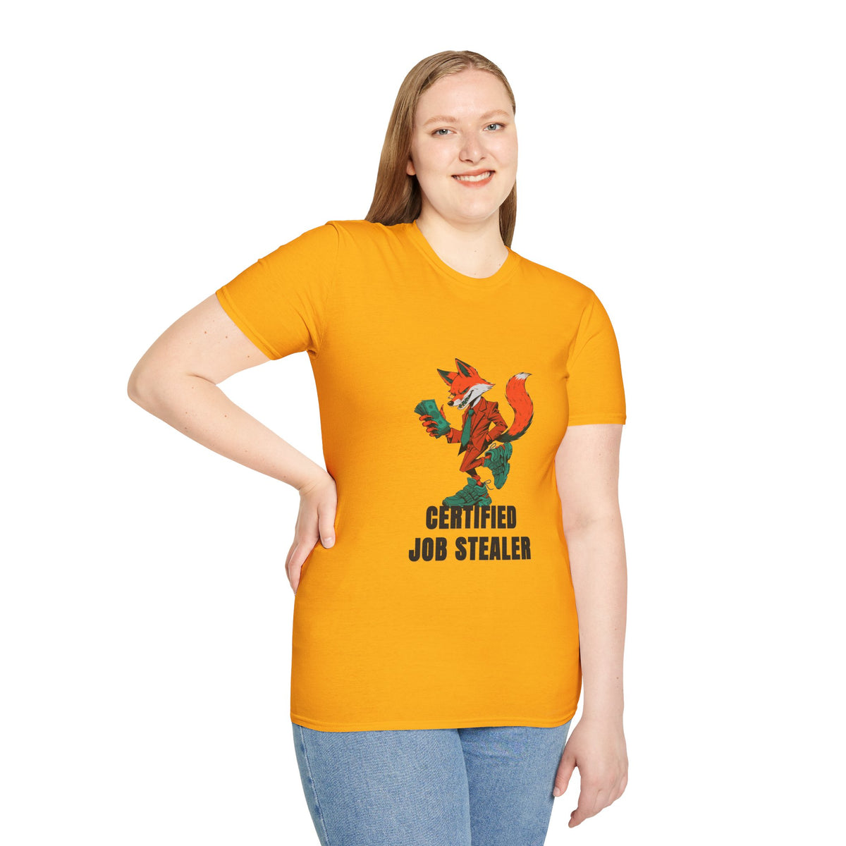 Certified Job Stealer T‑Shirt — Fox Illustration Funny Graphic Tee - Trending Now - August 2026
