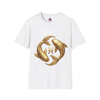 Pisces Gold Fish T-Shirt — Zodiac Symbol Astrology Tee