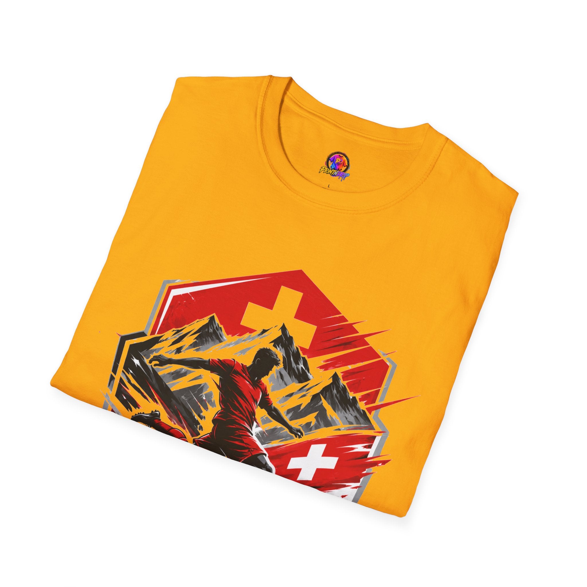 Switzerland Alpine Strike T‑Shirt – Swiss Mountain Ski & Snowboard Graphic